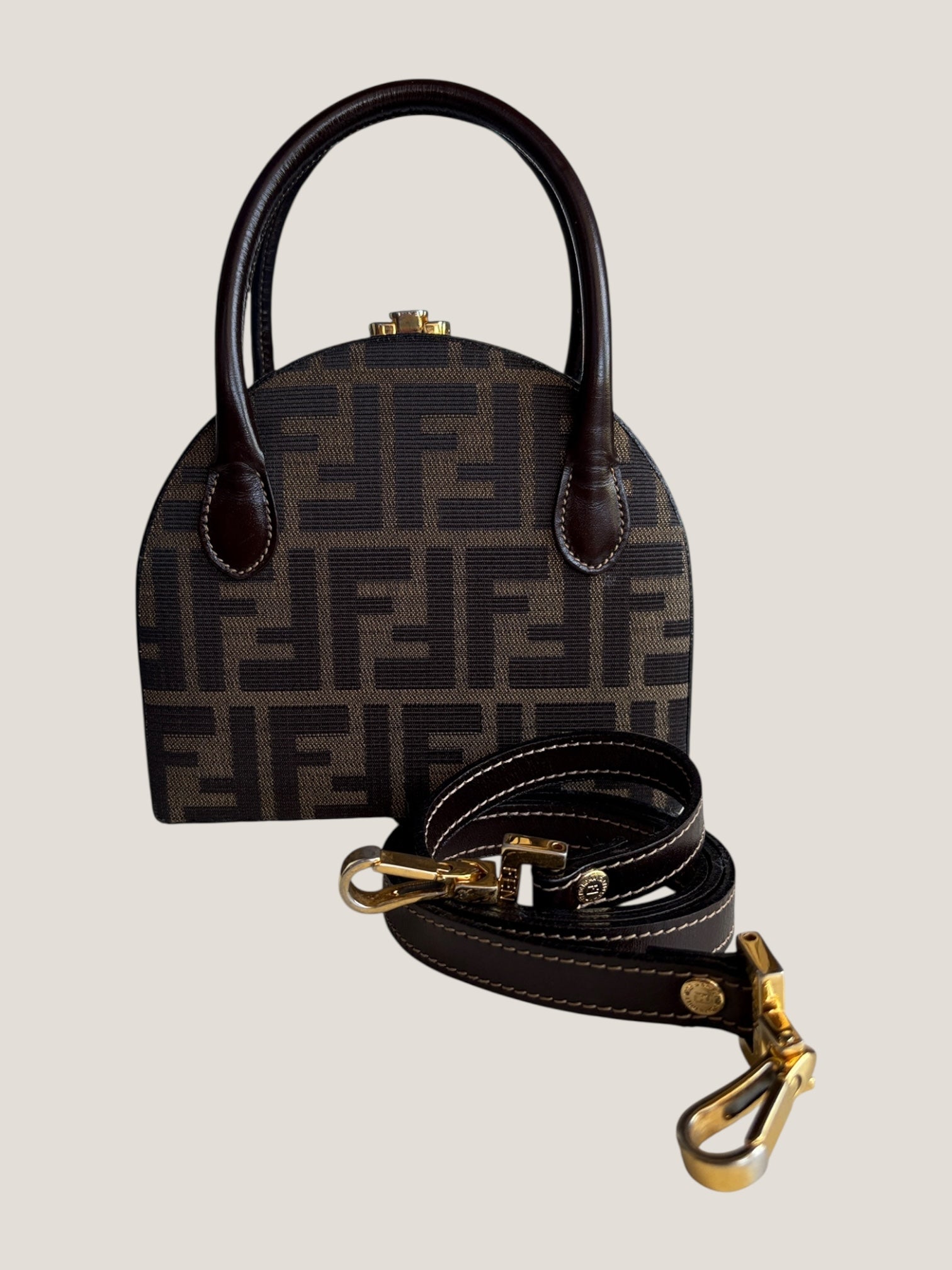 Fendi Mini Cupola Monogram Zucca