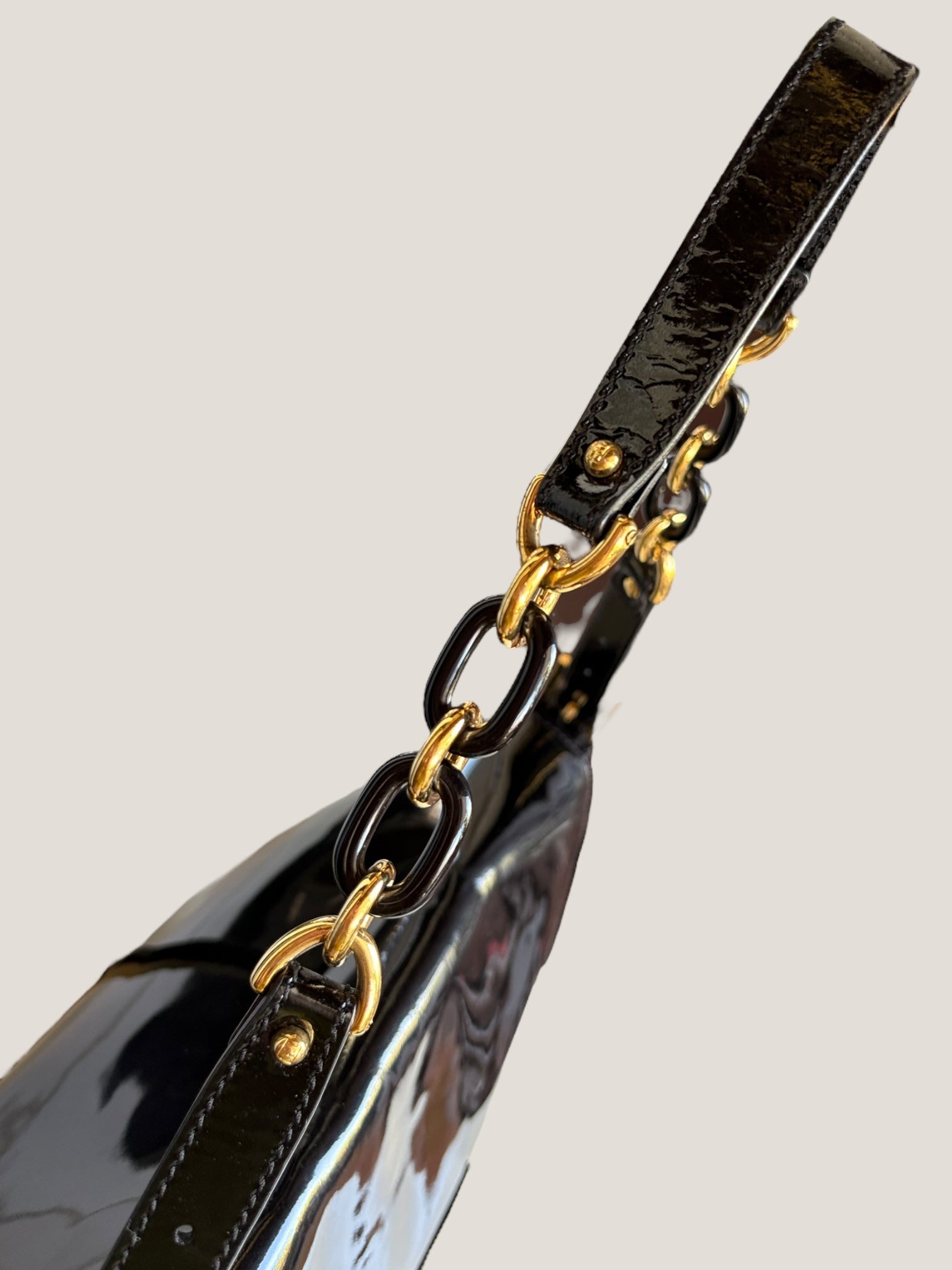 Fendi Mamma Baguette Vernice Nera