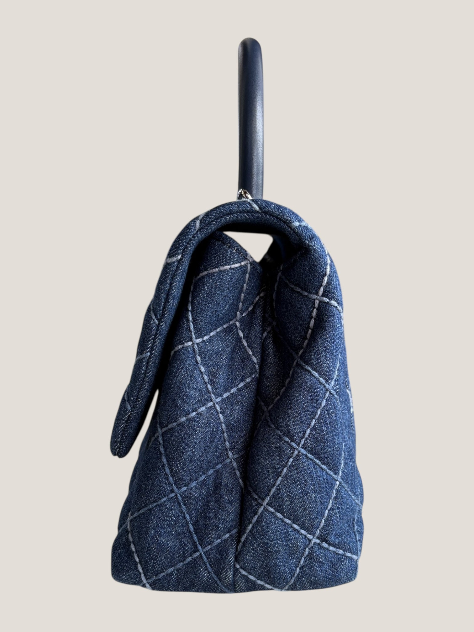 Chanel Coco Top Handle in denim trapuntato