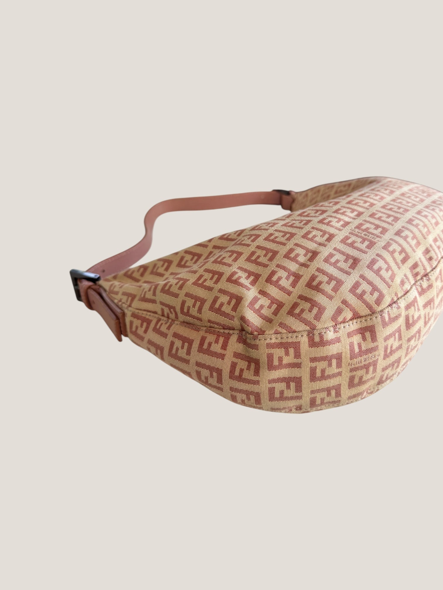 Fendi Baguette Half Moon Monogram Rosa