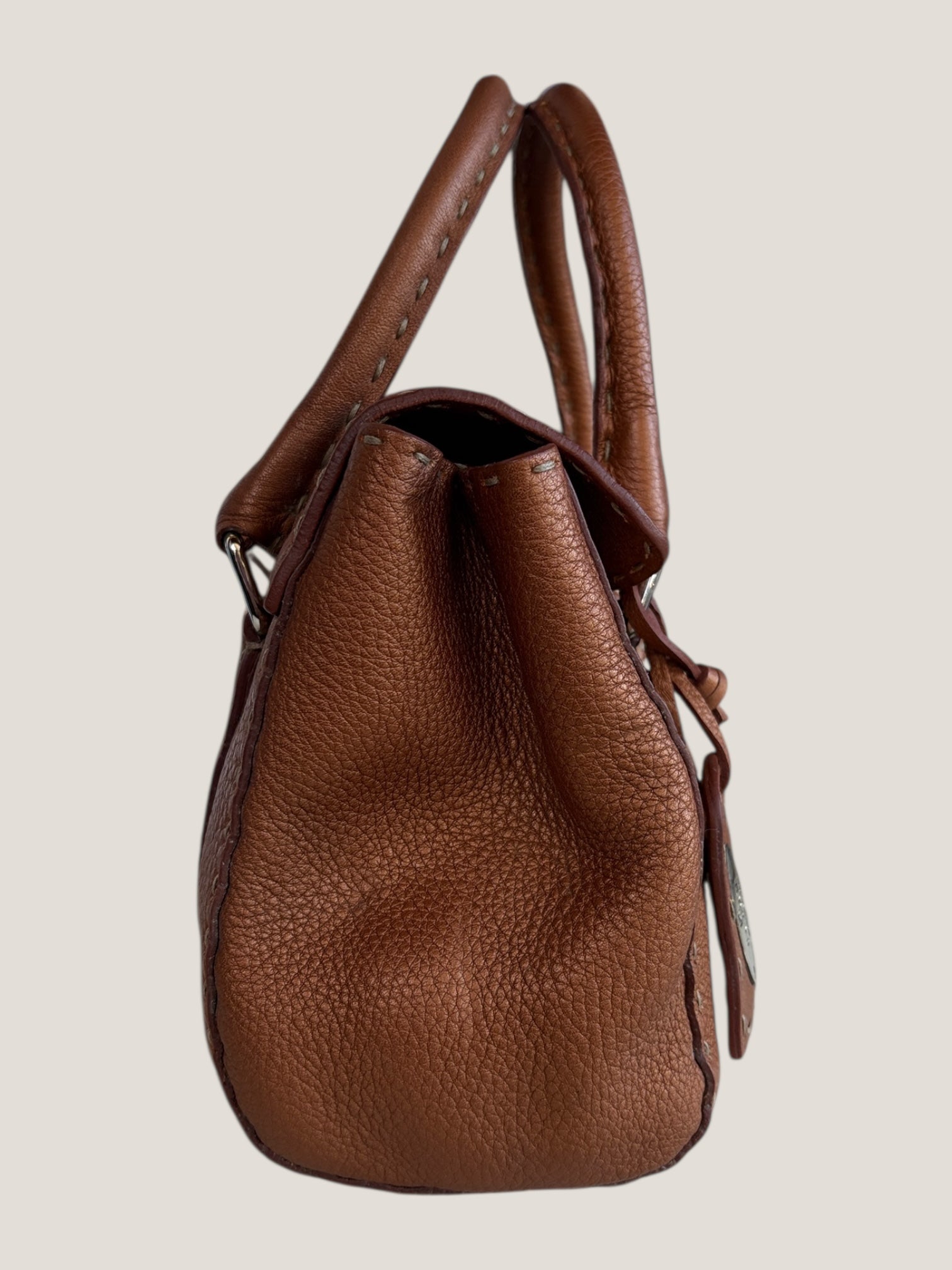 Fendi Selleria Mini color cuoio metallizzato