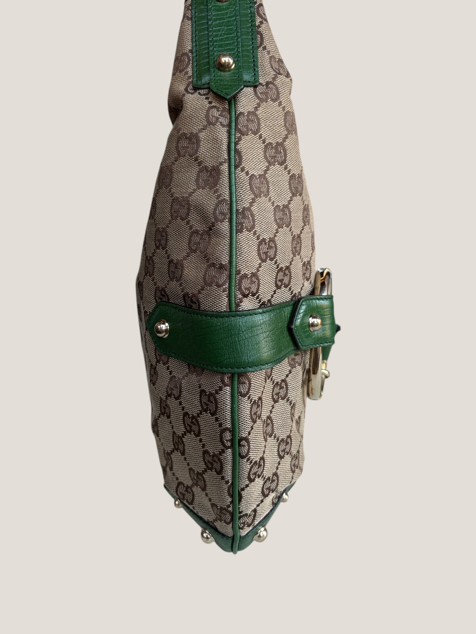 Gucci Horsebit Hobo GG Canvas Verde