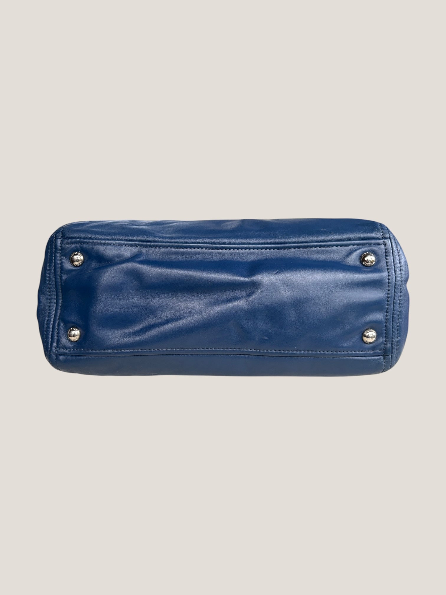PRADA BOWLER IN PELLE BLU