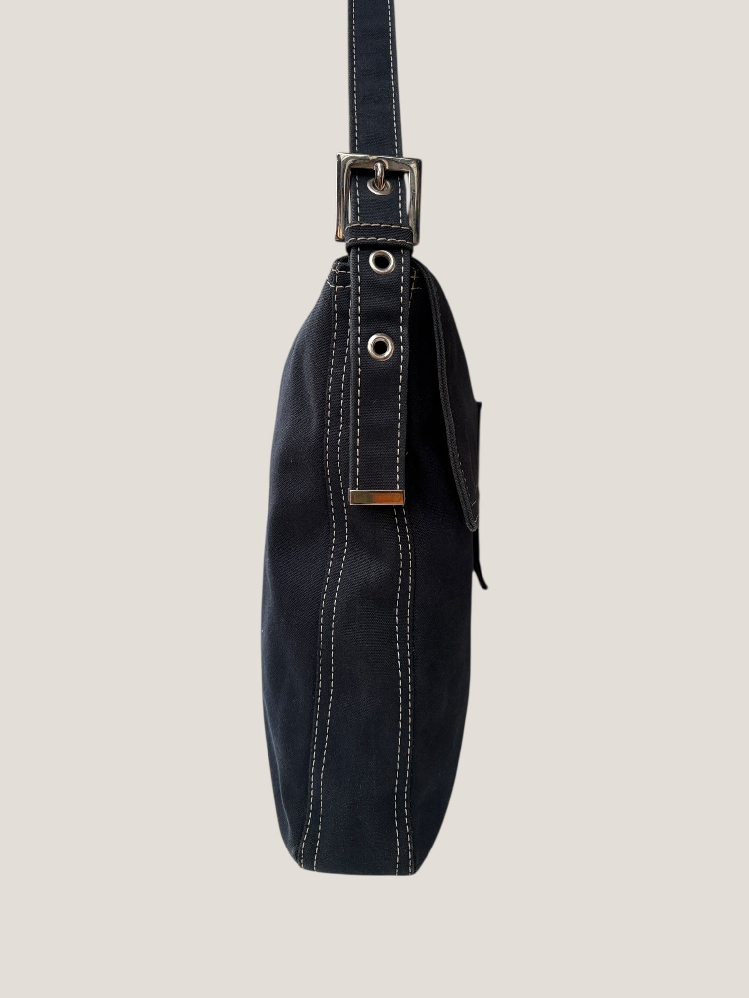 Fendi Baguette in tessuto blu