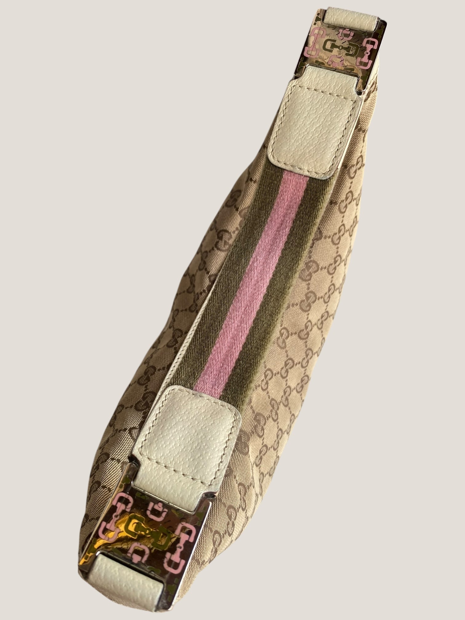 Gucci hobo web rosa e verde