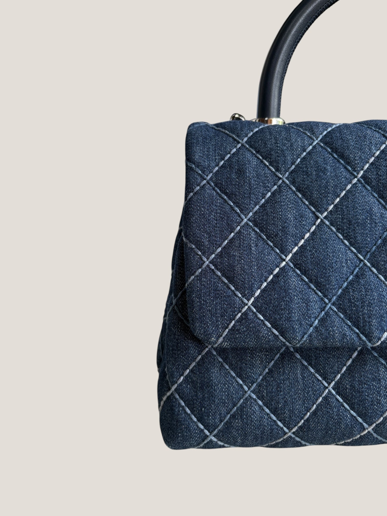 Chanel Coco Top Handle in denim trapuntato
