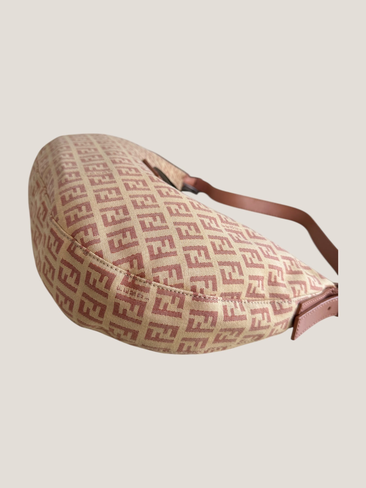 Fendi Baguette Half Moon Monogram Rosa