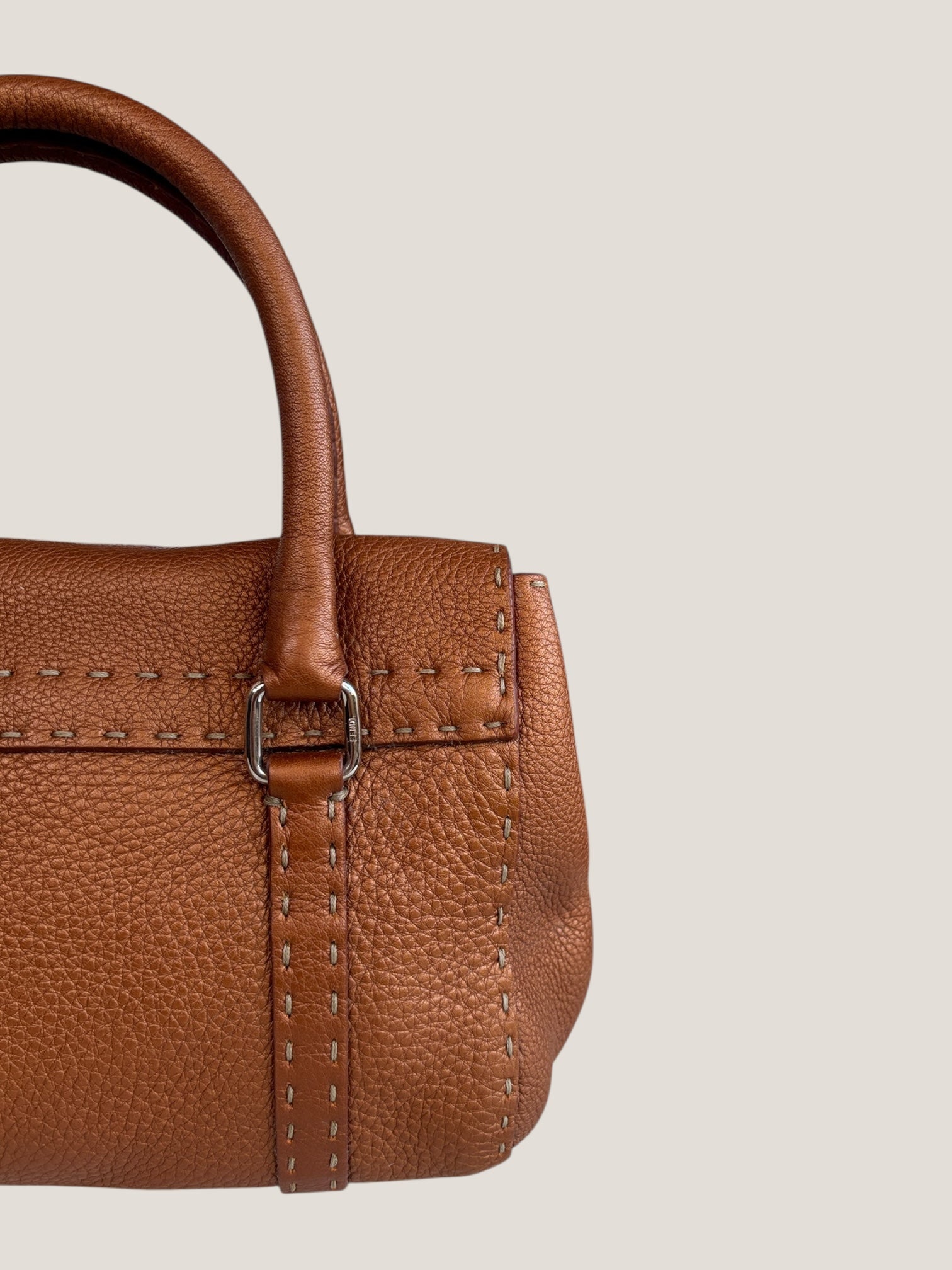 Fendi Selleria Mini color cuoio metallizzato