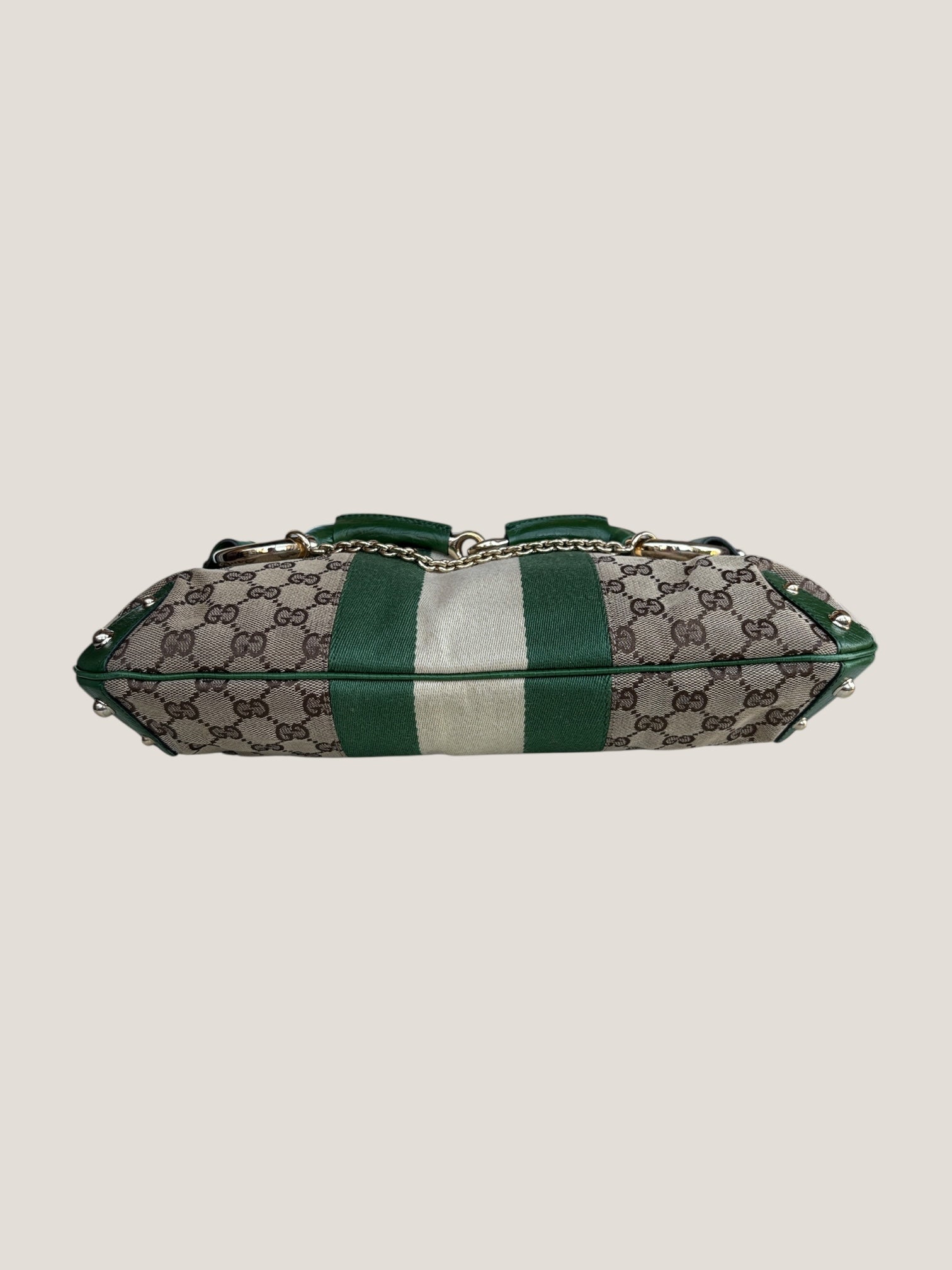Gucci Horsebit Hobo GG Canvas Verde