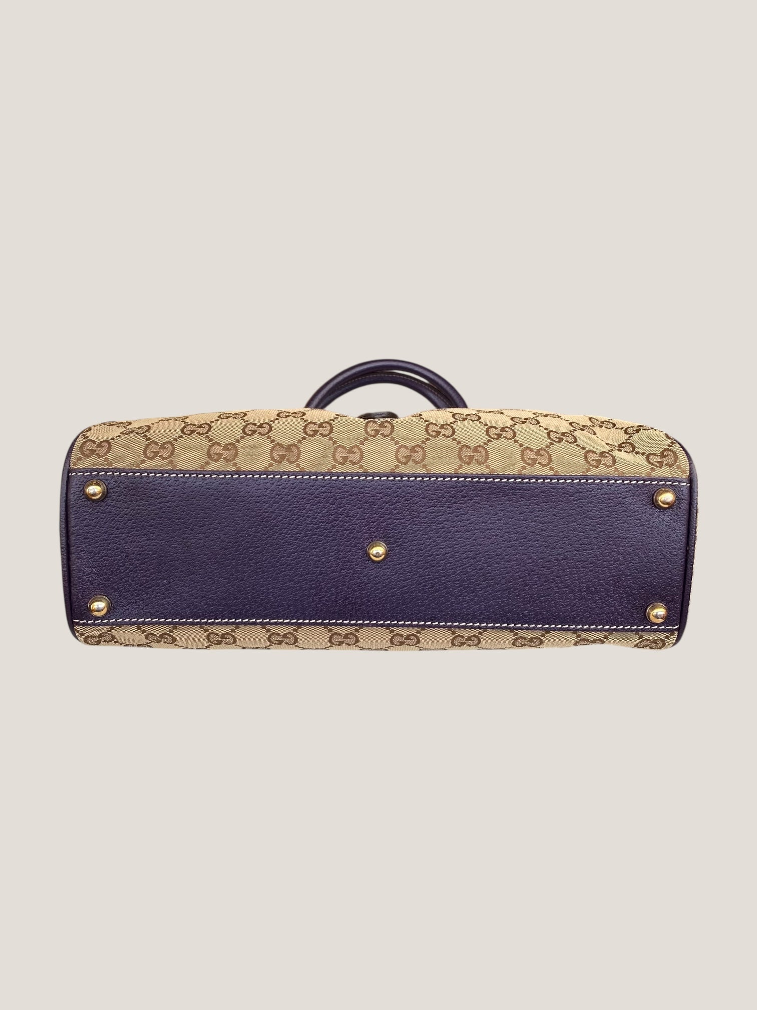 GUCCI Jackie Canvas Beige-Marrone