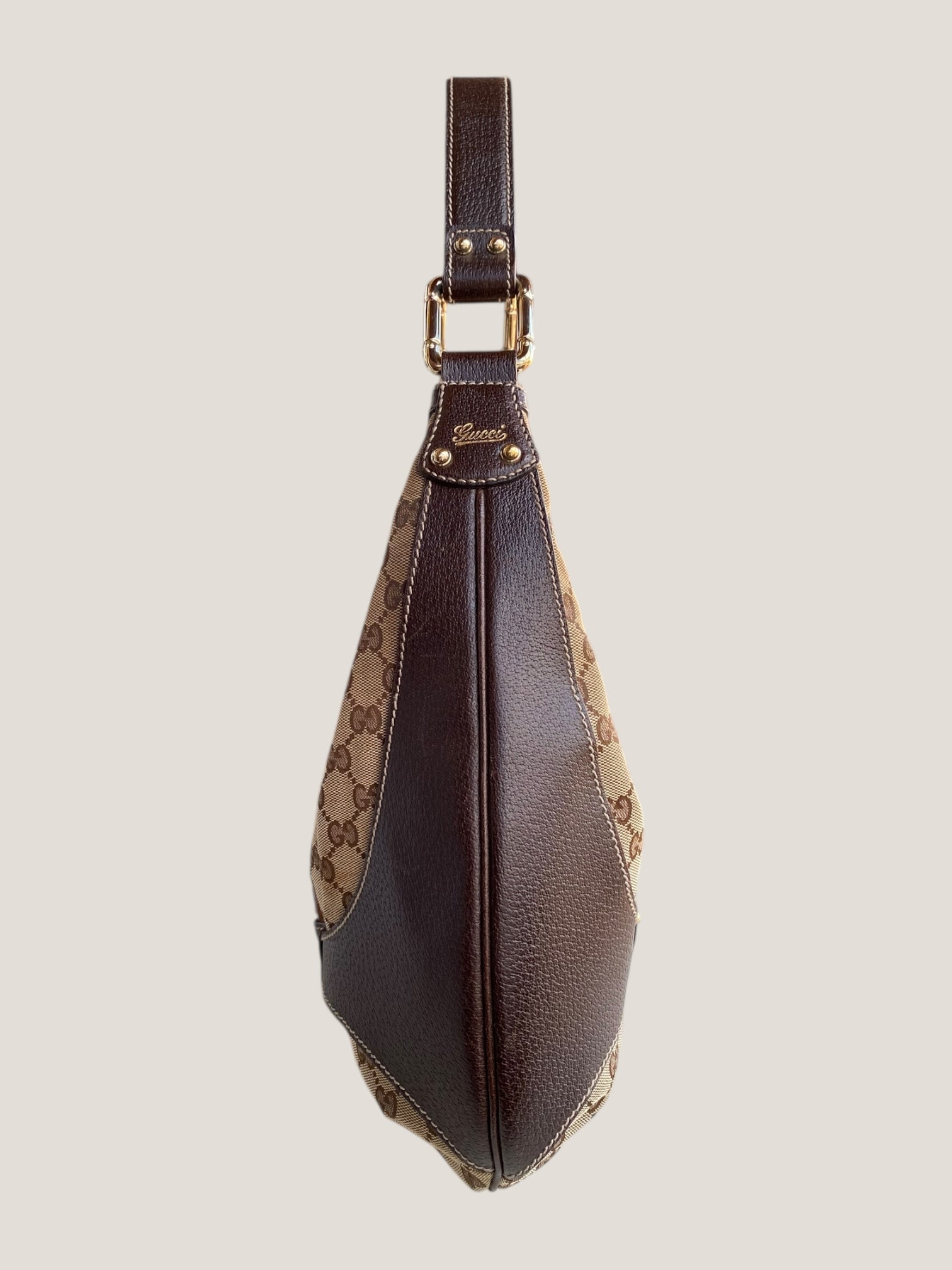 Gucci Hobo con dettaglio bamboo e tessuto GG