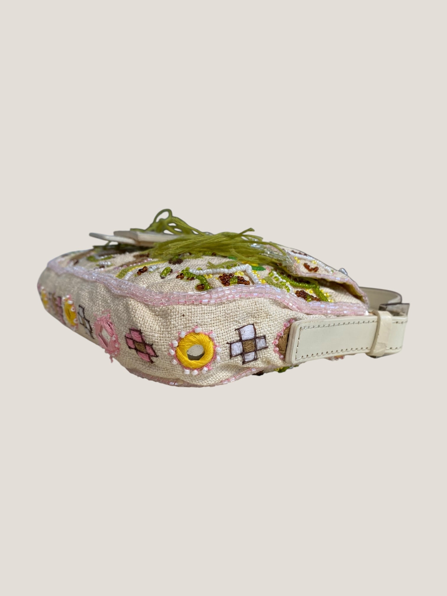 Fendi floral embroidered baguette