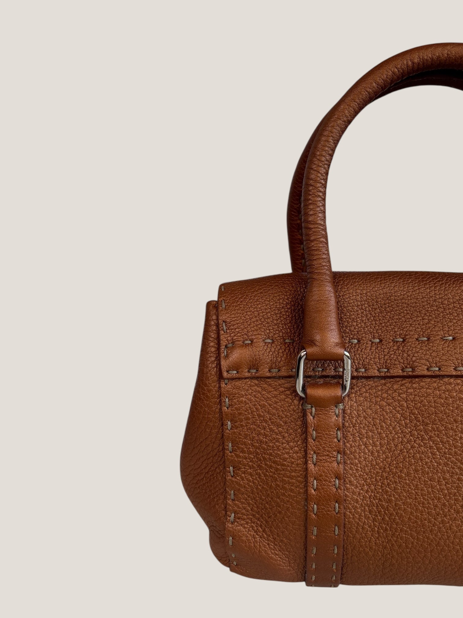 Fendi Selleria Mini color cuoio metallizzato