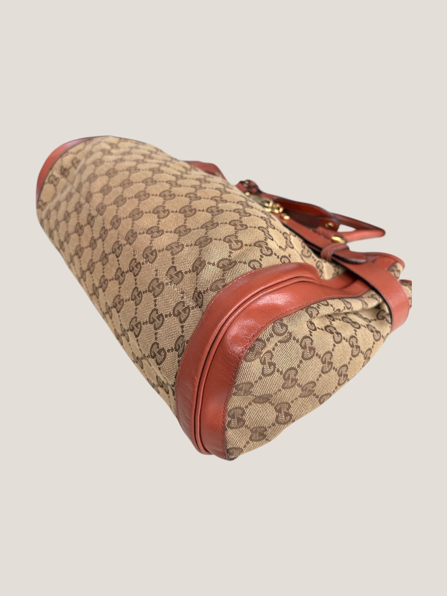 Gucci GG Canvas Tote Marrone Ruggine