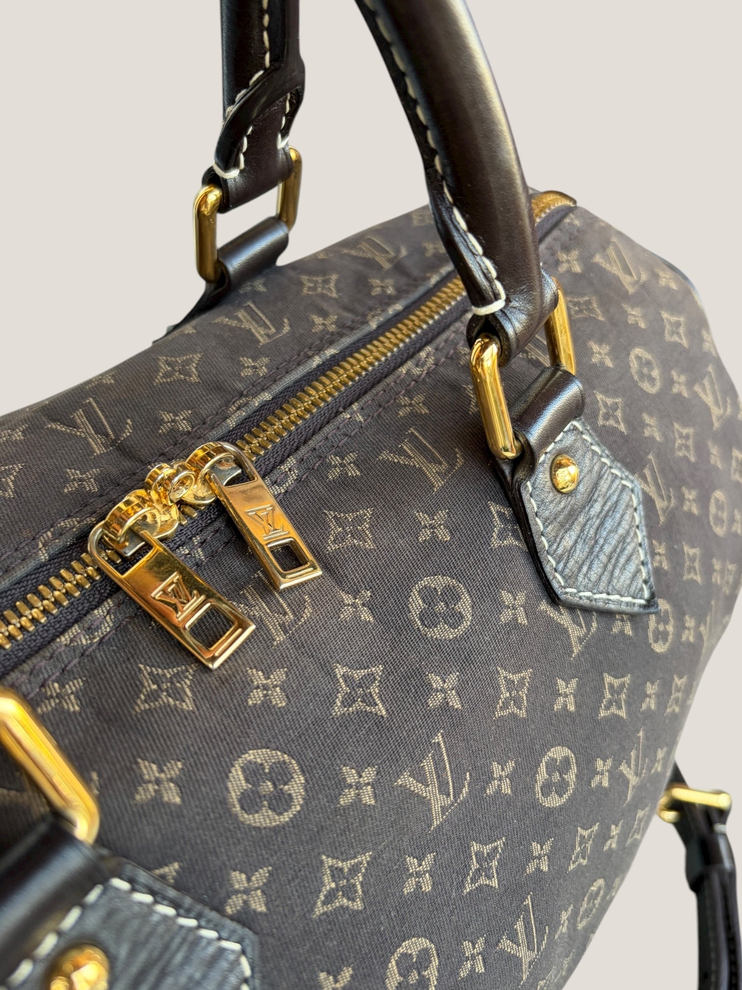 Louis Vuitton Speedy 30 Mini Lin Marrone