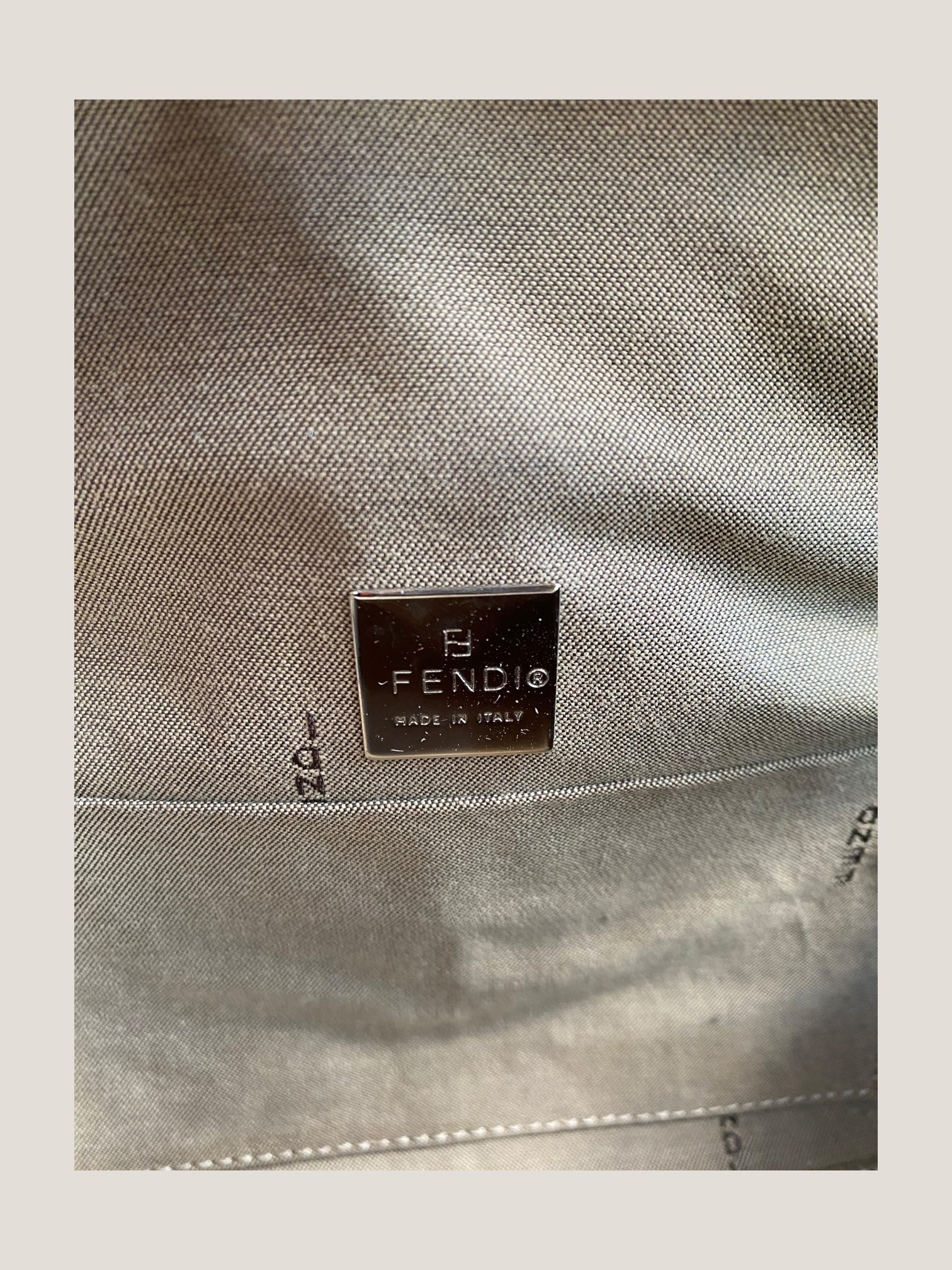 FENDI Baguette in Tessuto Blu
