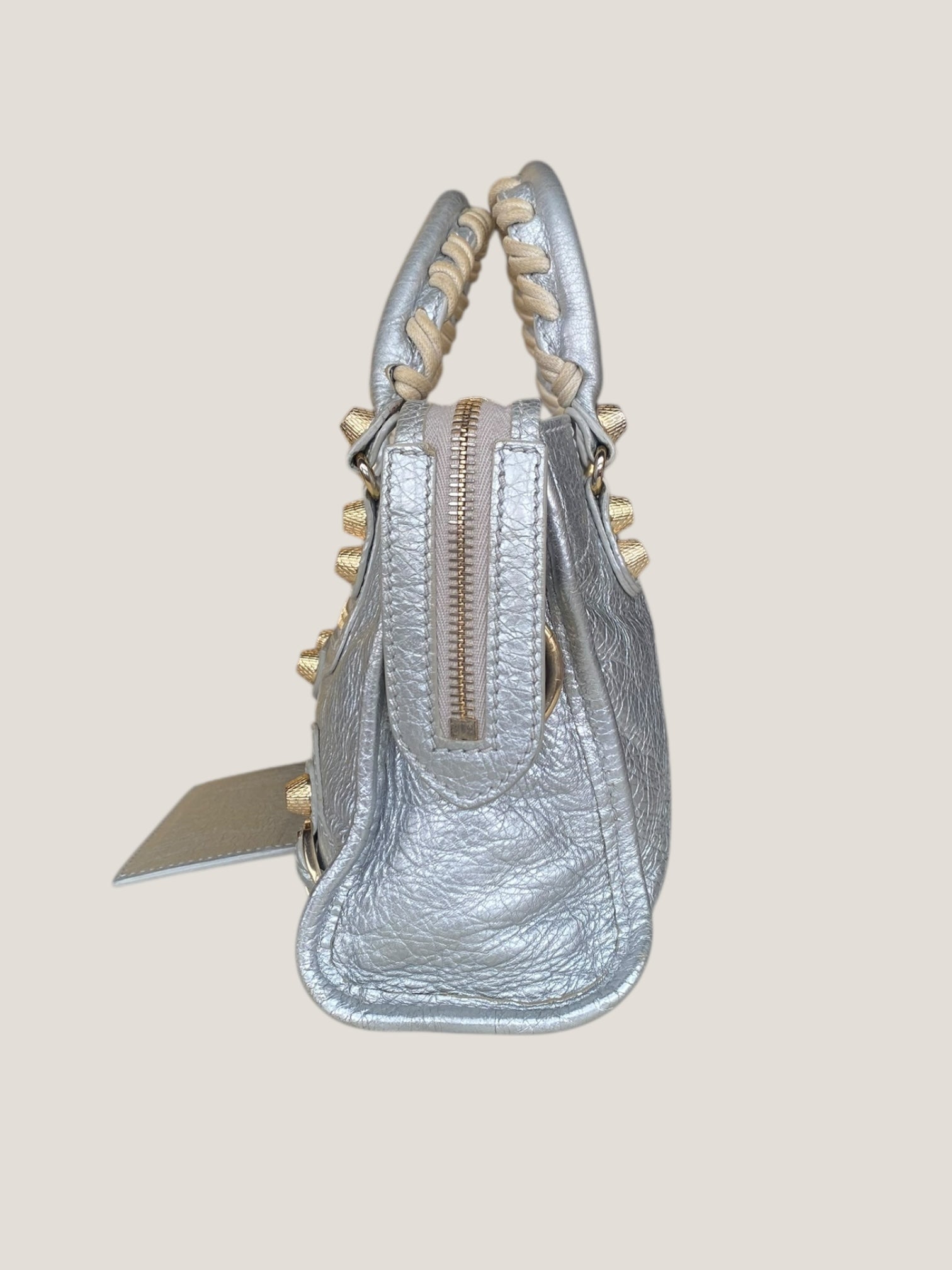 Balenciaga Classic City Mini argento metallizzato