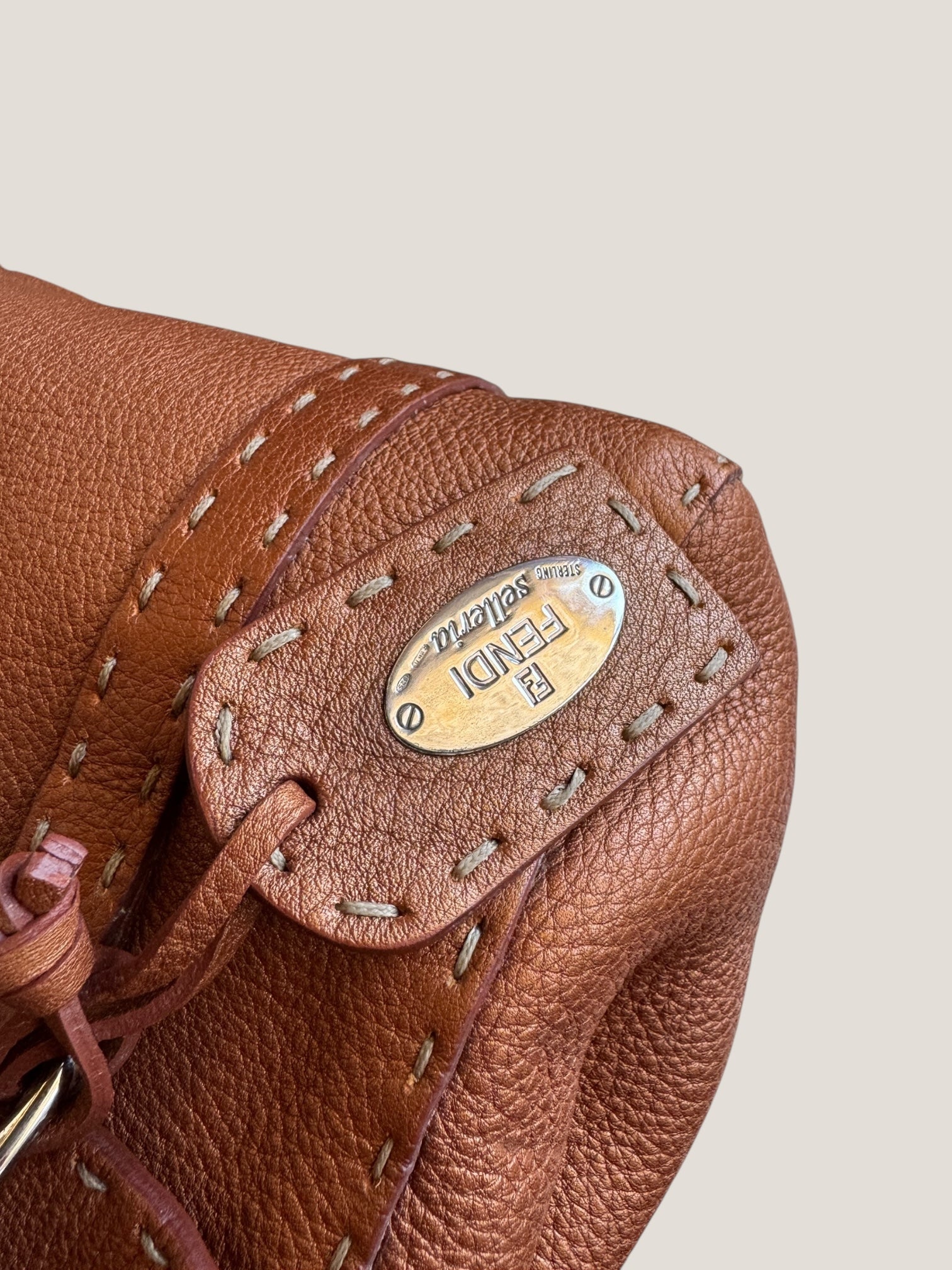 Fendi Selleria Mini color cuoio metallizzato