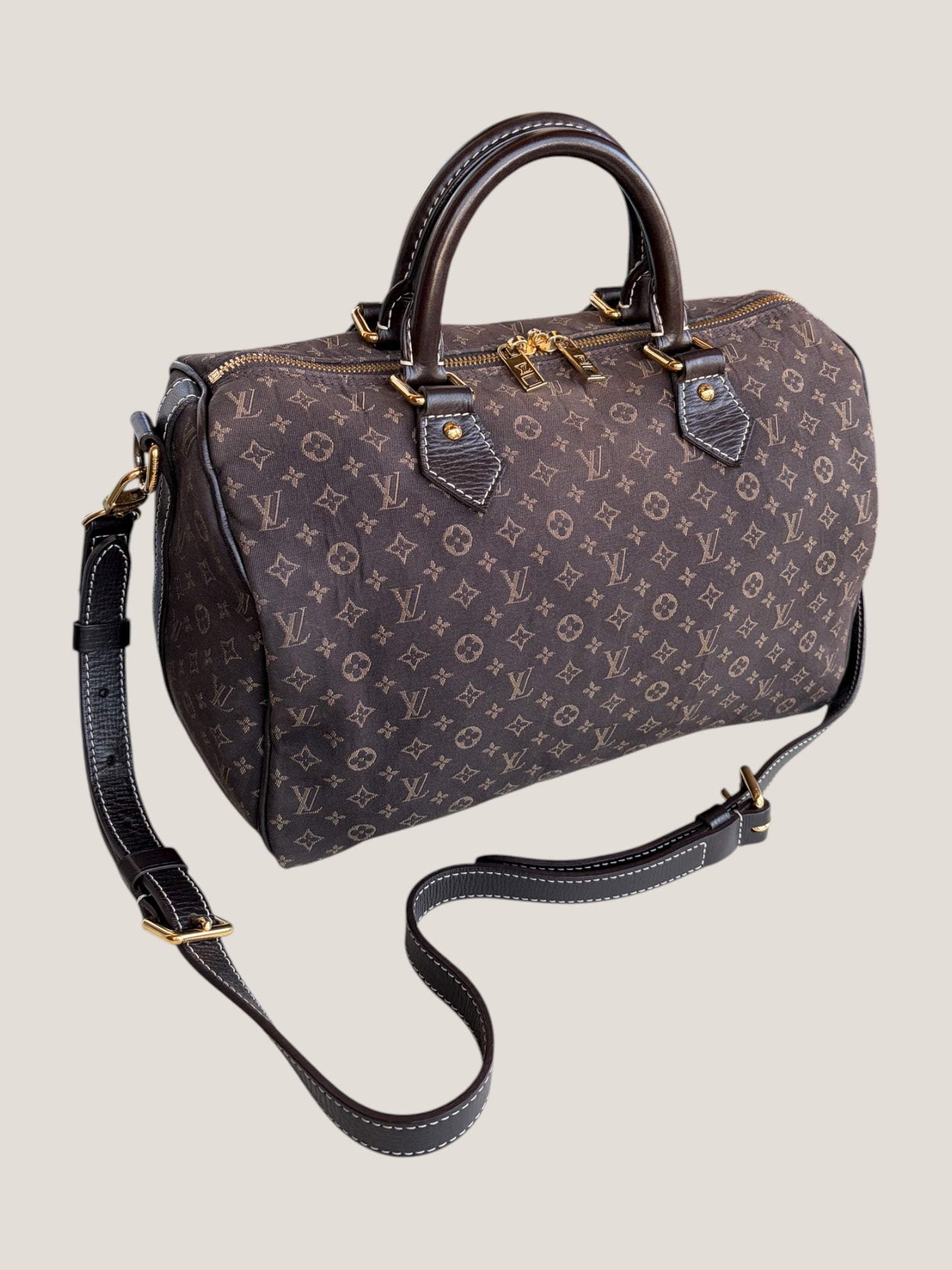 Louis Vuitton Speedy 30 Mini Lin Marrone