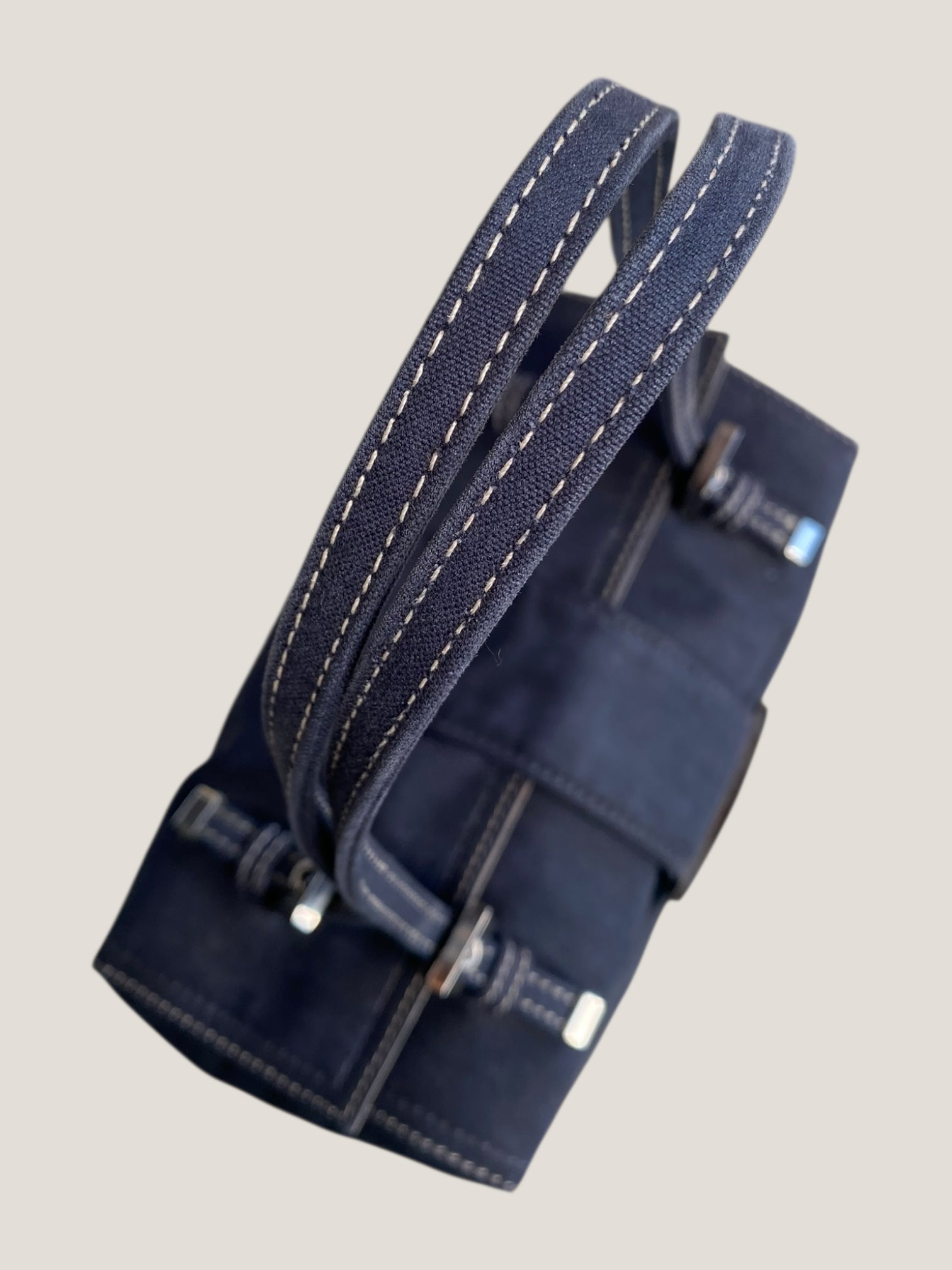 FENDI Baguette in Tessuto Blu
