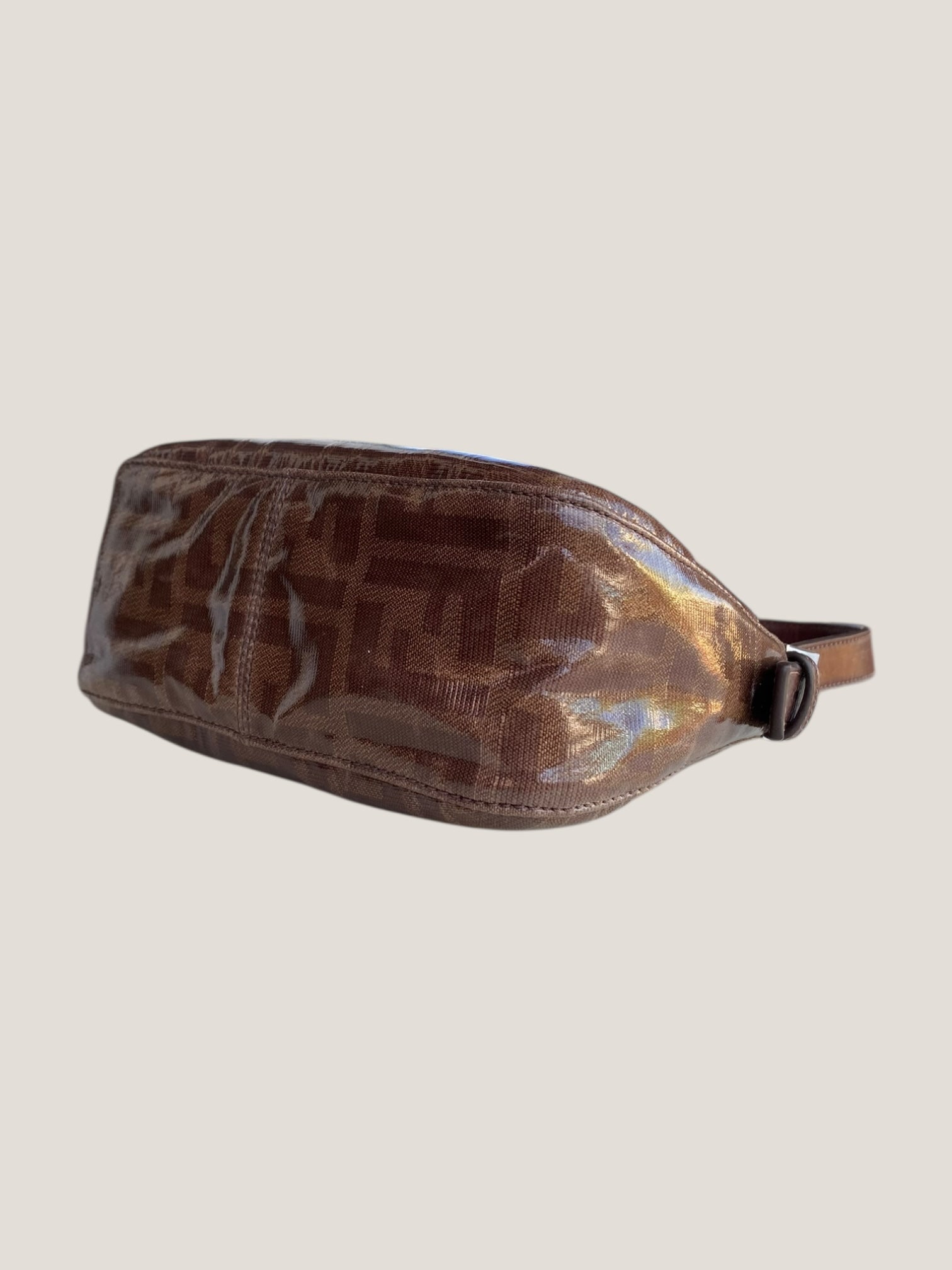 FENDI Mini Baguette Monogram Vernice