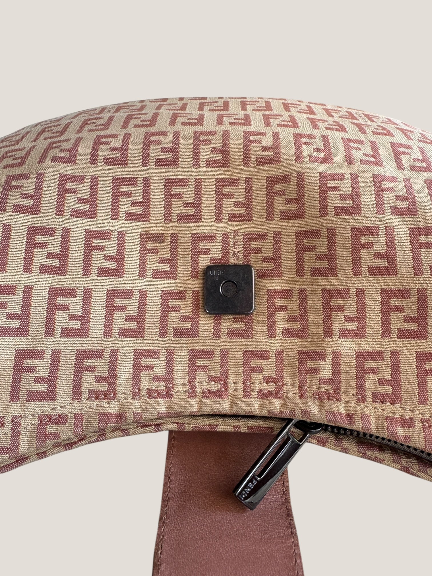 Fendi Baguette Half Moon Monogram Rosa