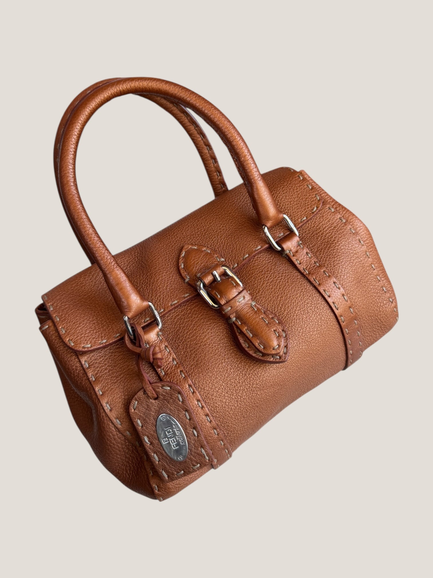 Fendi Selleria Mini color cuoio metallizzato