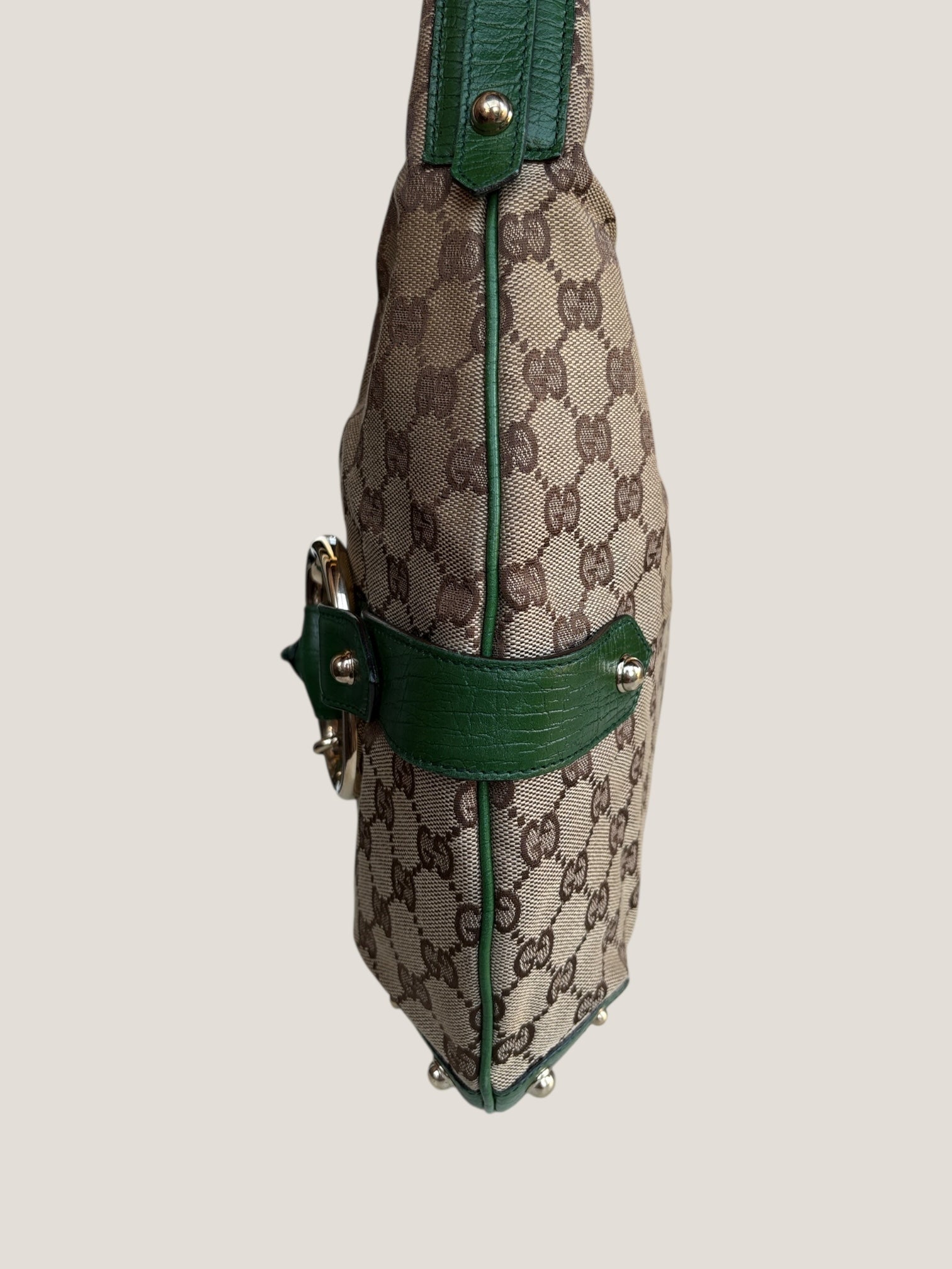 Gucci Horsebit Hobo GG Canvas Verde