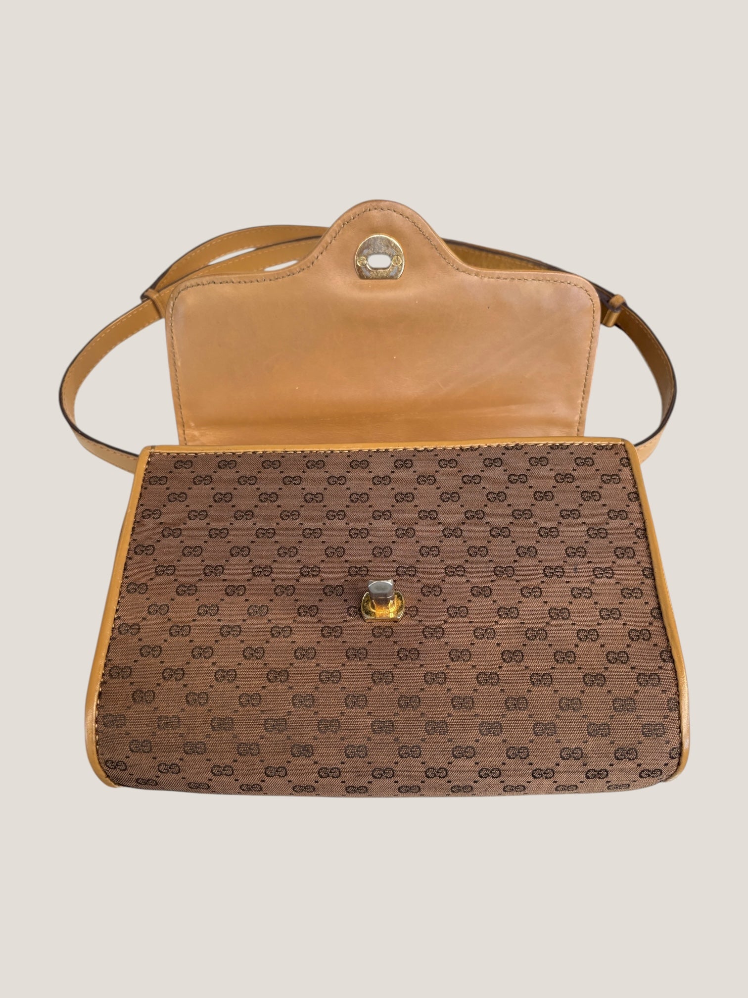 Gucci GG Canvas Miele Shoulder Bag