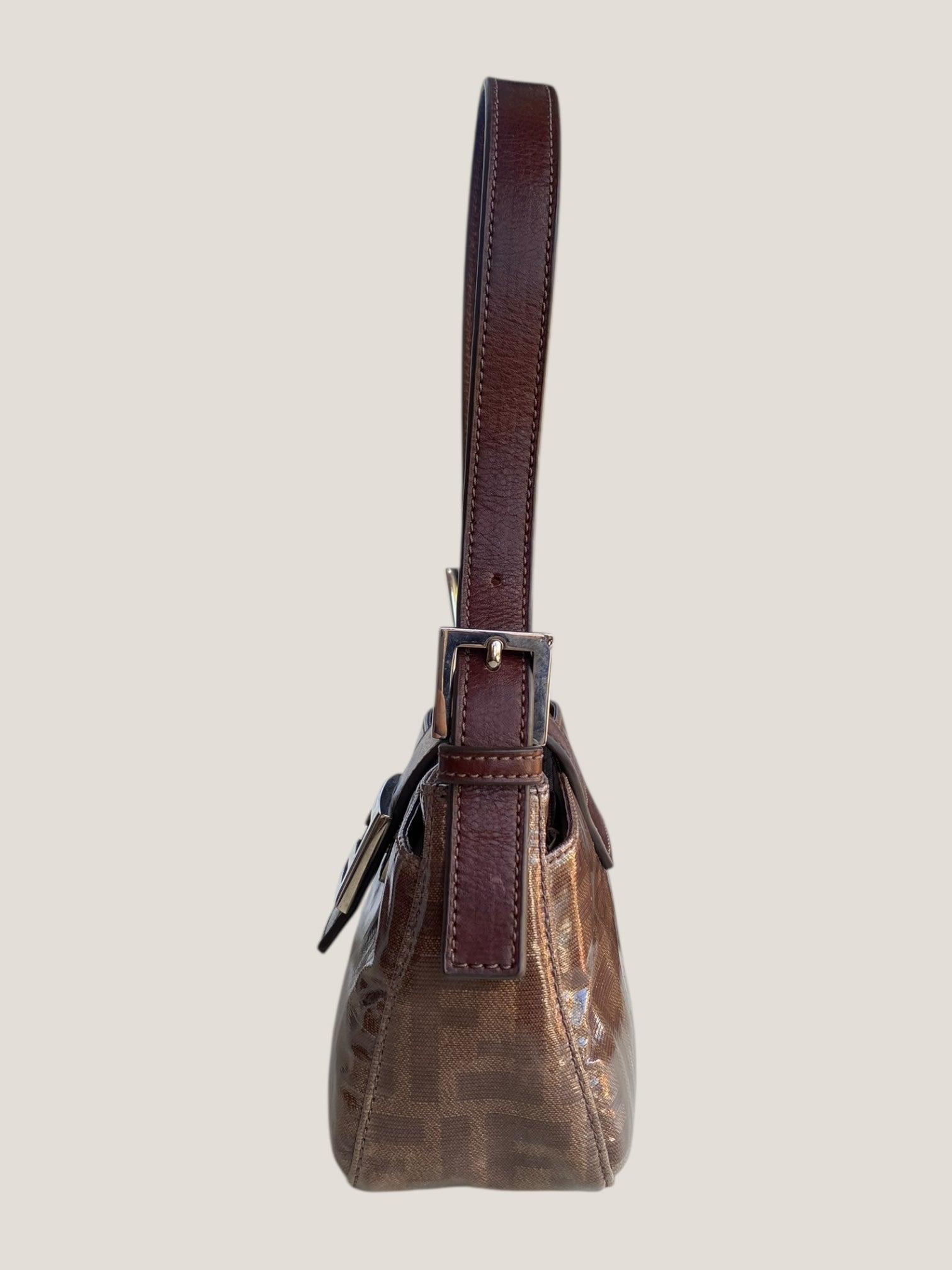 FENDI Mini Baguette Monogram Vernice