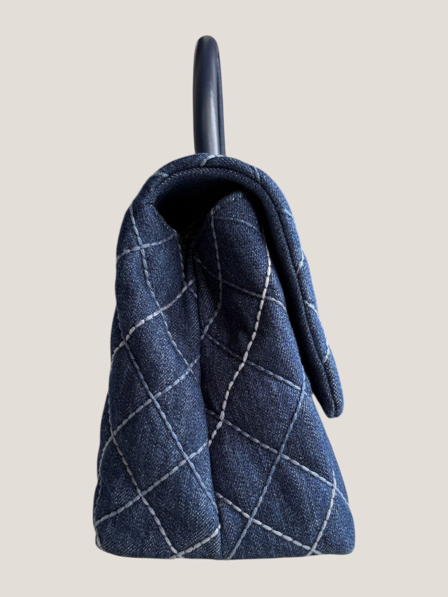 Chanel Coco Top Handle in denim trapuntato