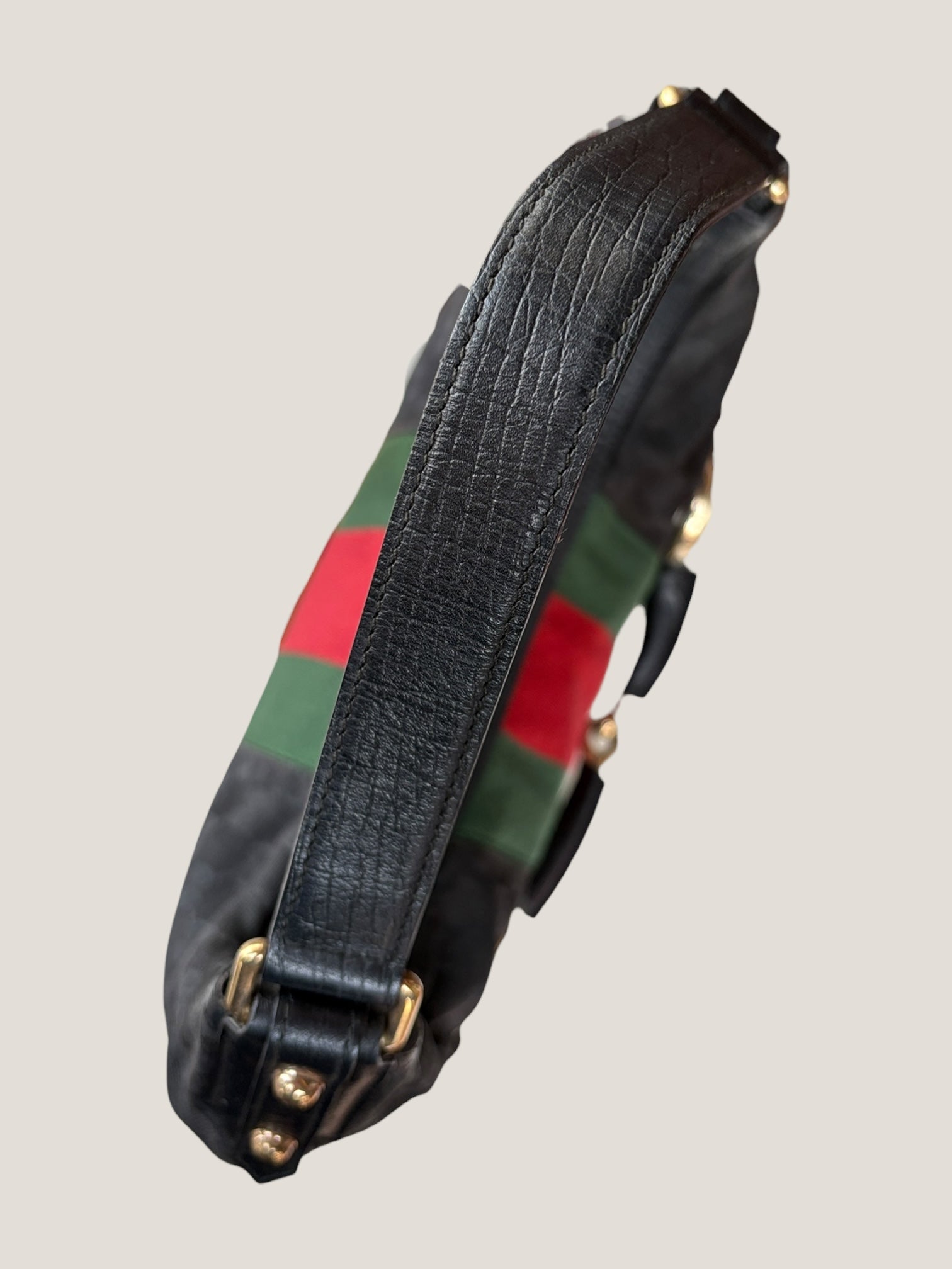 Gucci GG canvas nera Horsebit chain