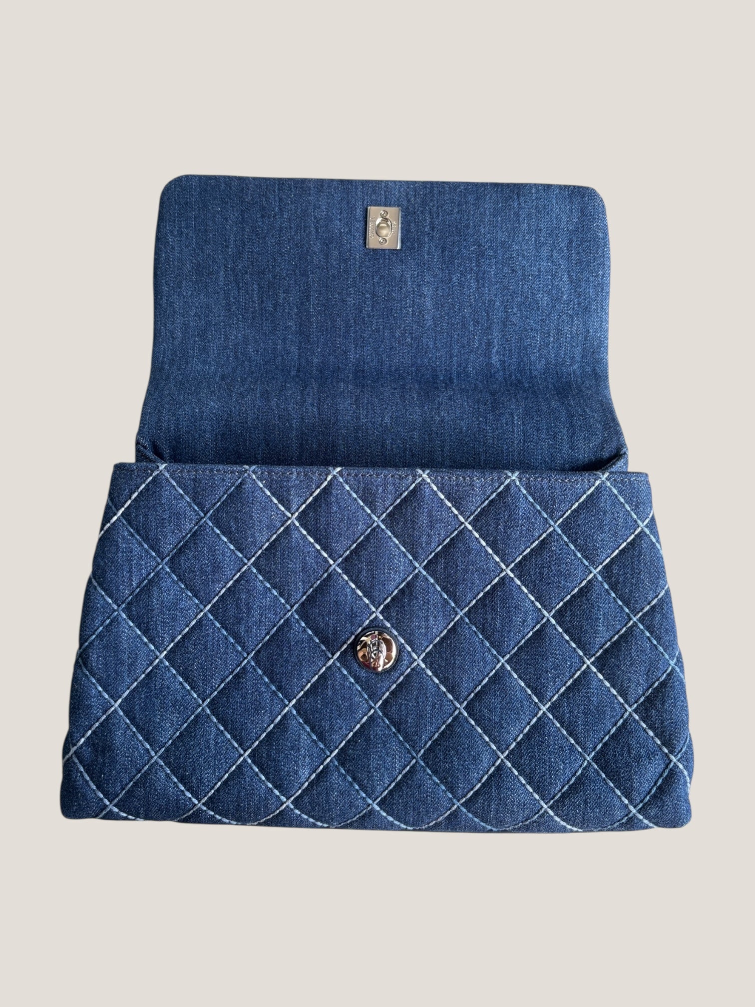 Chanel Coco Top Handle in denim trapuntato