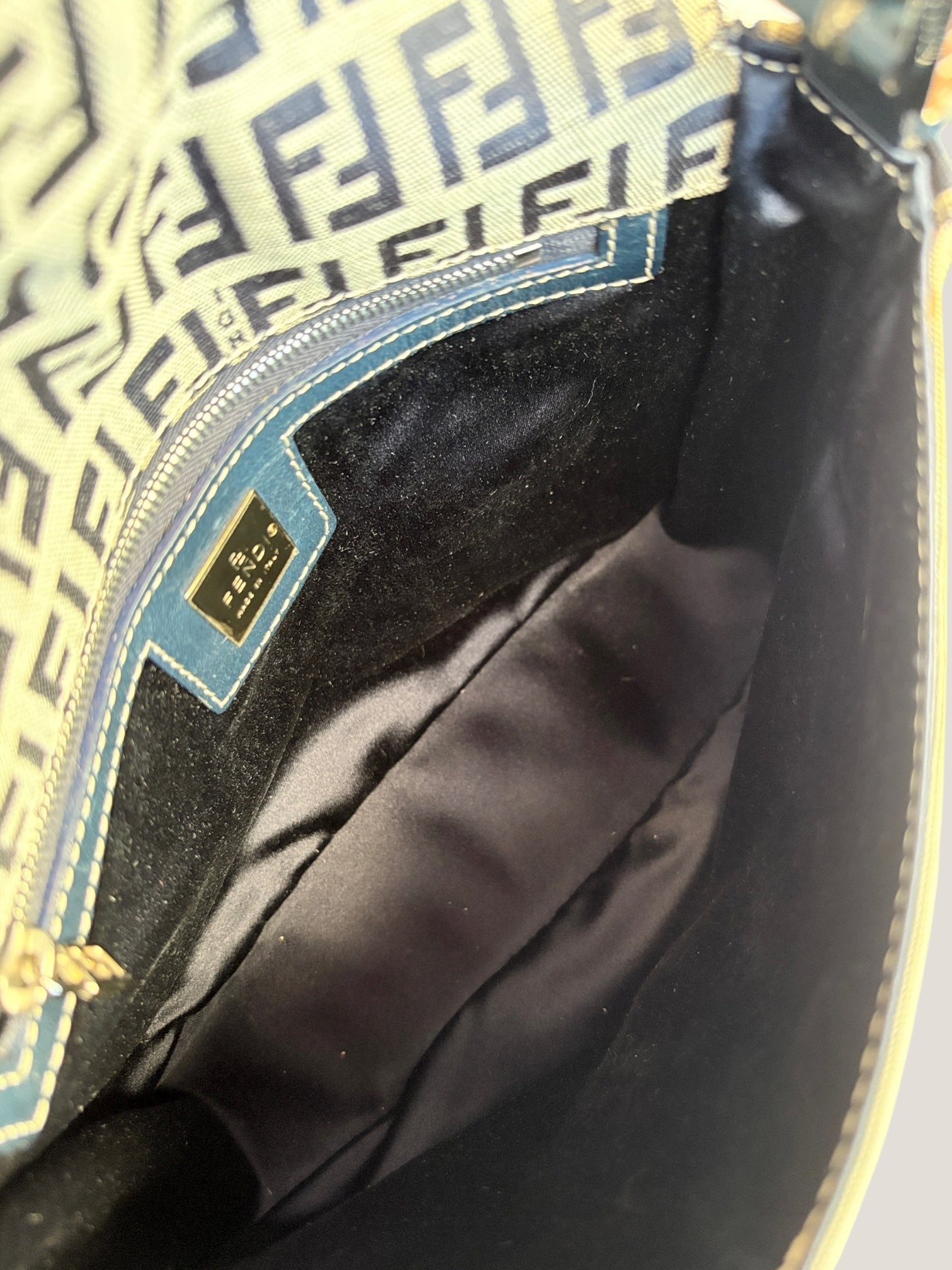 Fendi Baguette Blue Zucchino