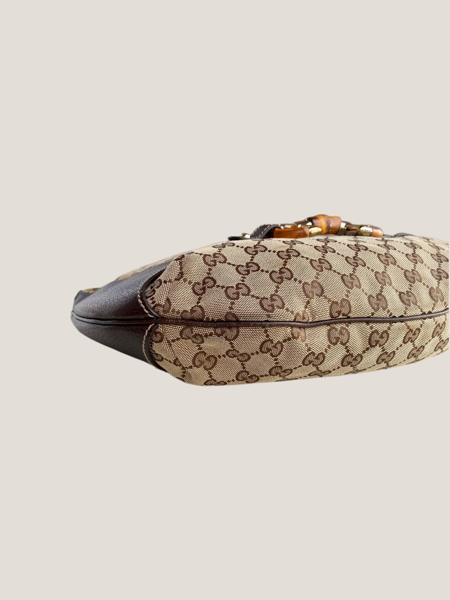 Gucci Hobo con dettaglio bamboo e tessuto GG