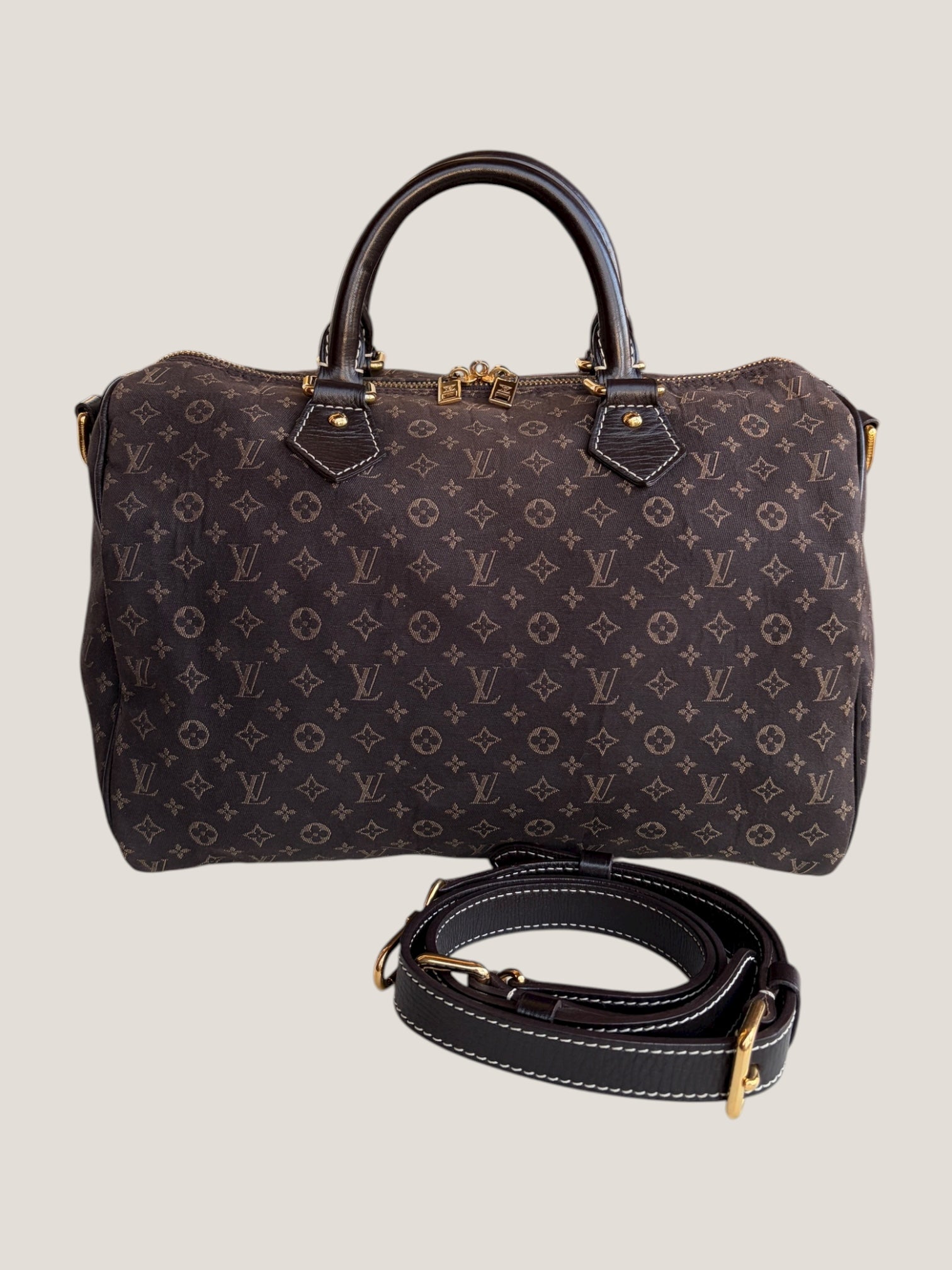 Louis Vuitton Speedy 30 Mini Lin Marrone