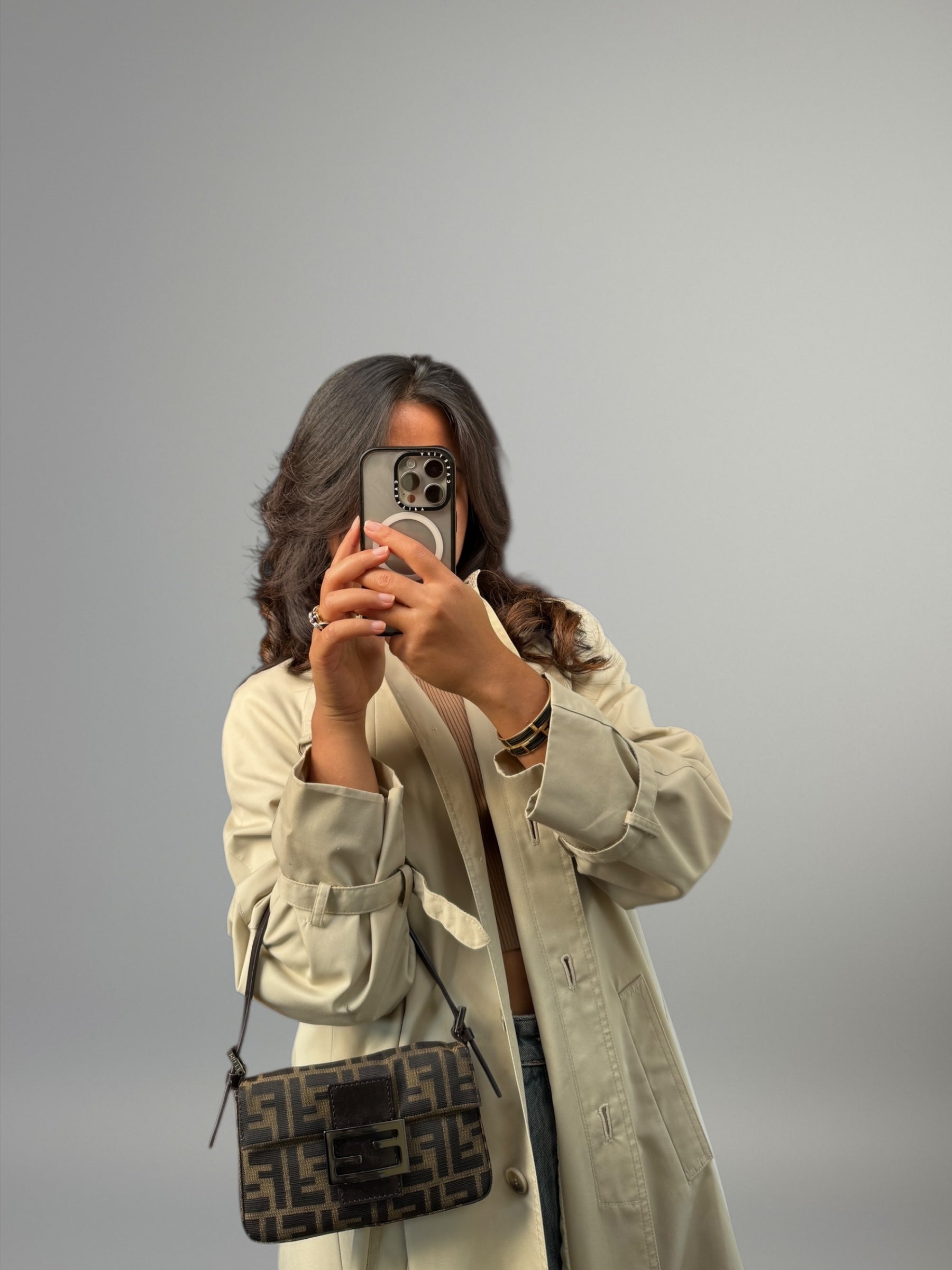 Fendi Baguette Mini Monogram Zucca