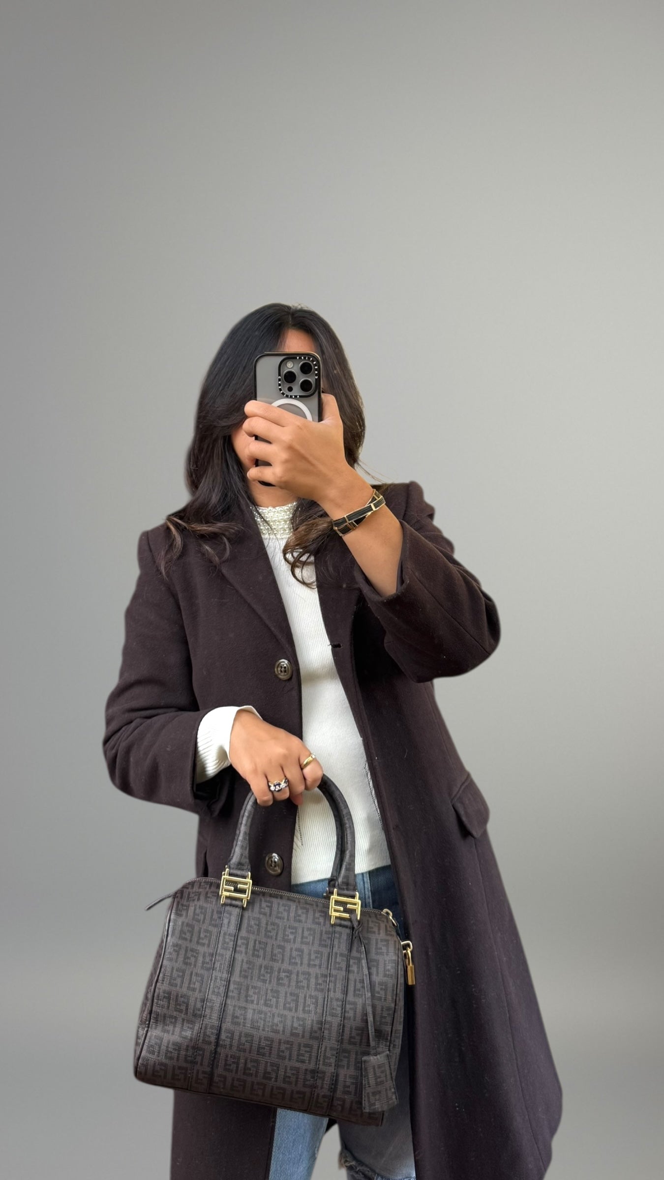 FENDI BOSTON MONOGRAM ZUCCHINO