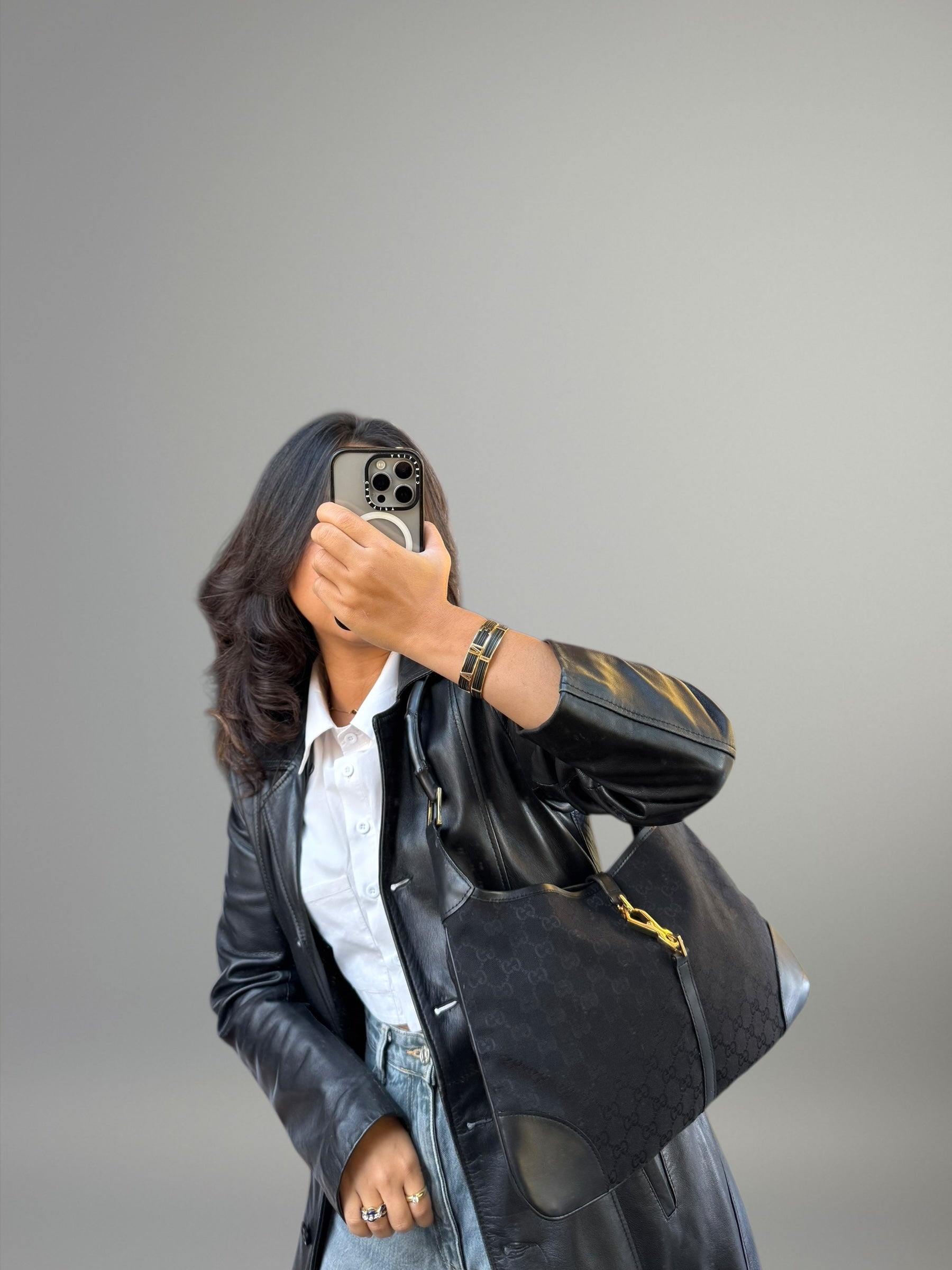 Gucci Jackie GG Monogram Bamboo