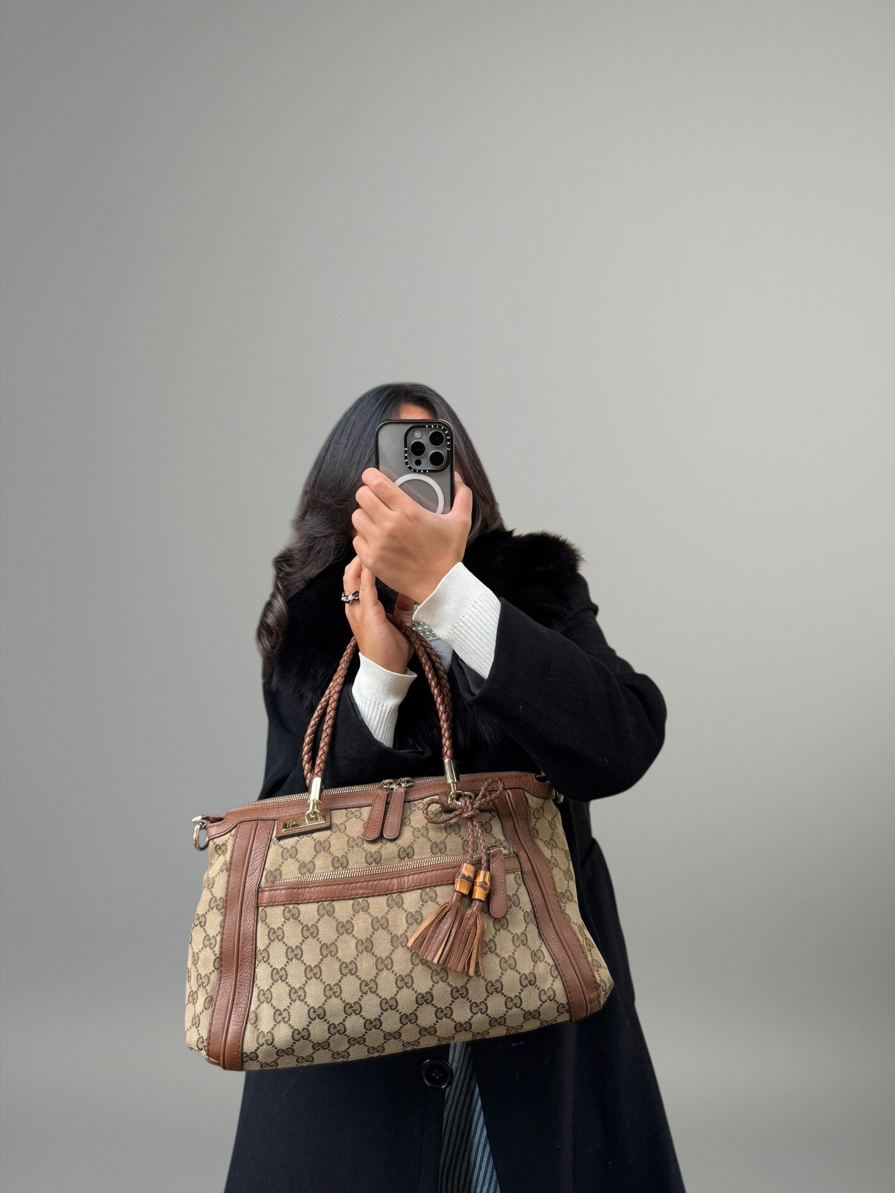 Gucci Bella GG Canvas Bamboo