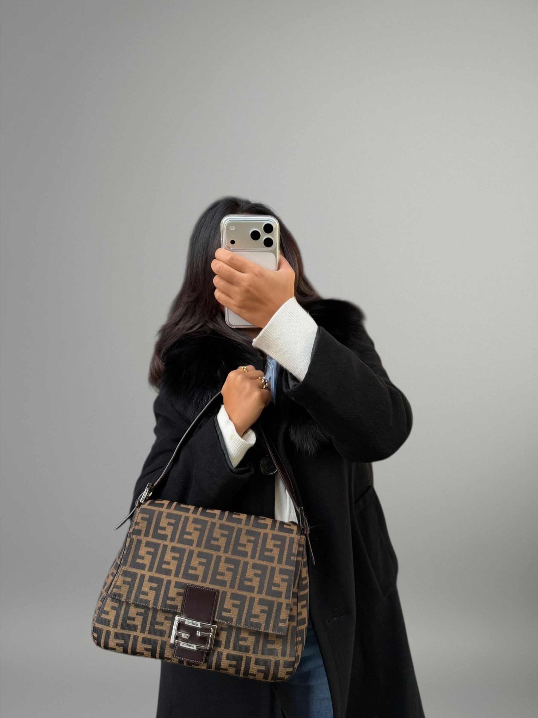 Fendi Mamma Baguette Zucca