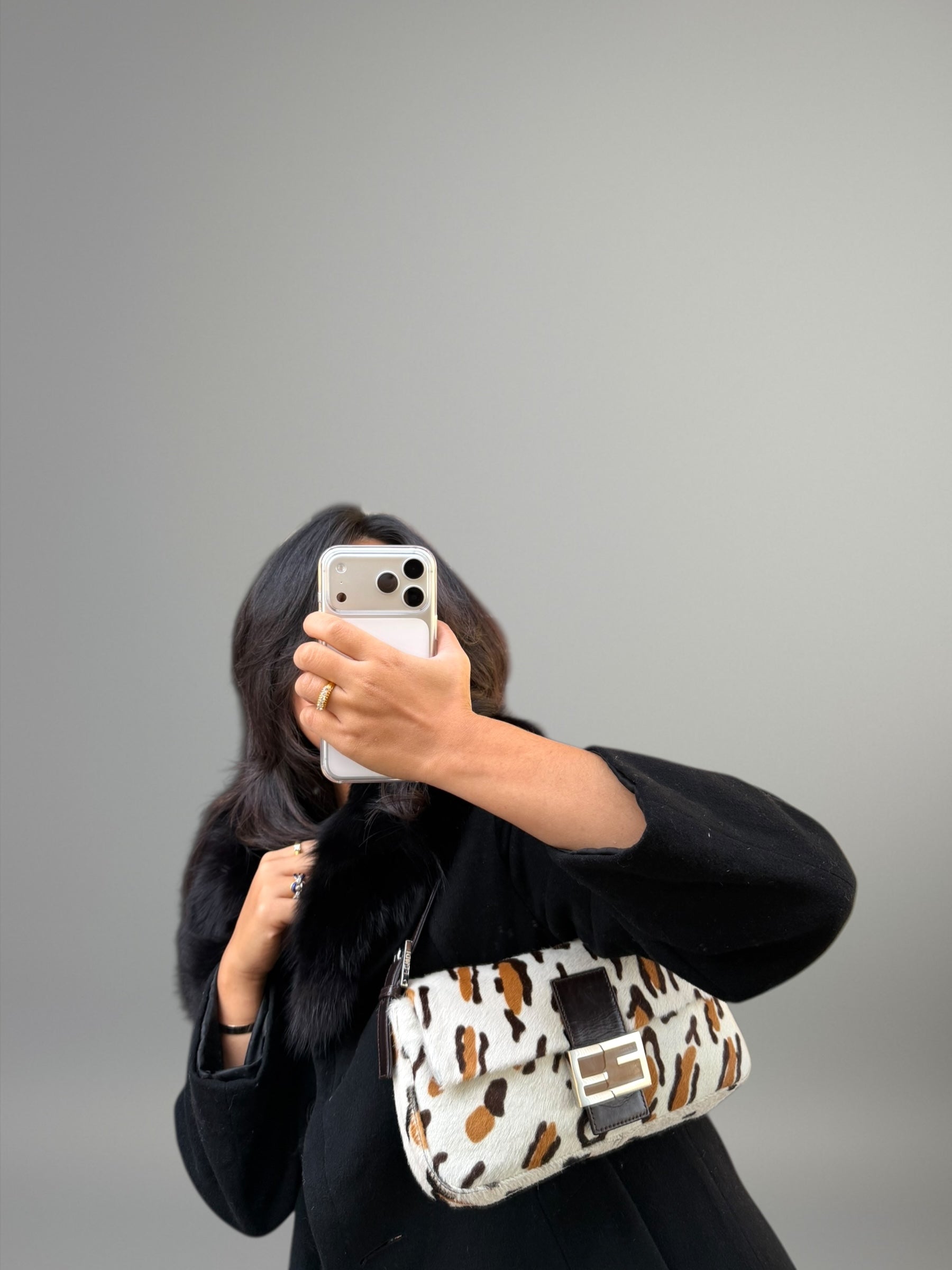 Fendi Baguette Pony Hair Maculata