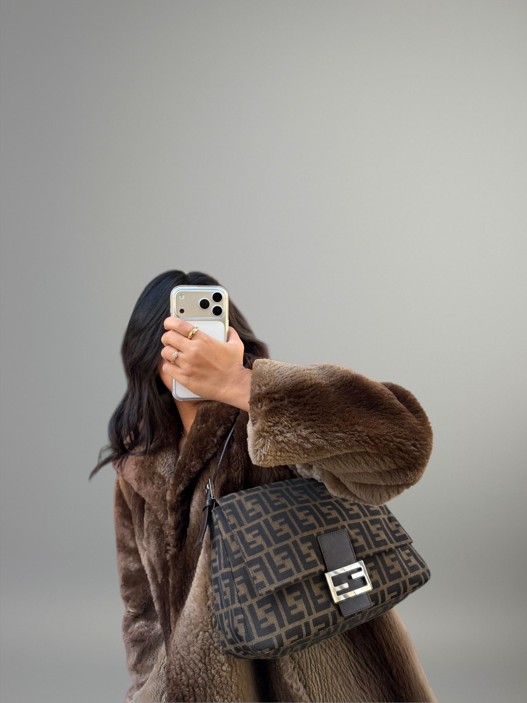 Fendi Mamma Baguette Zucca