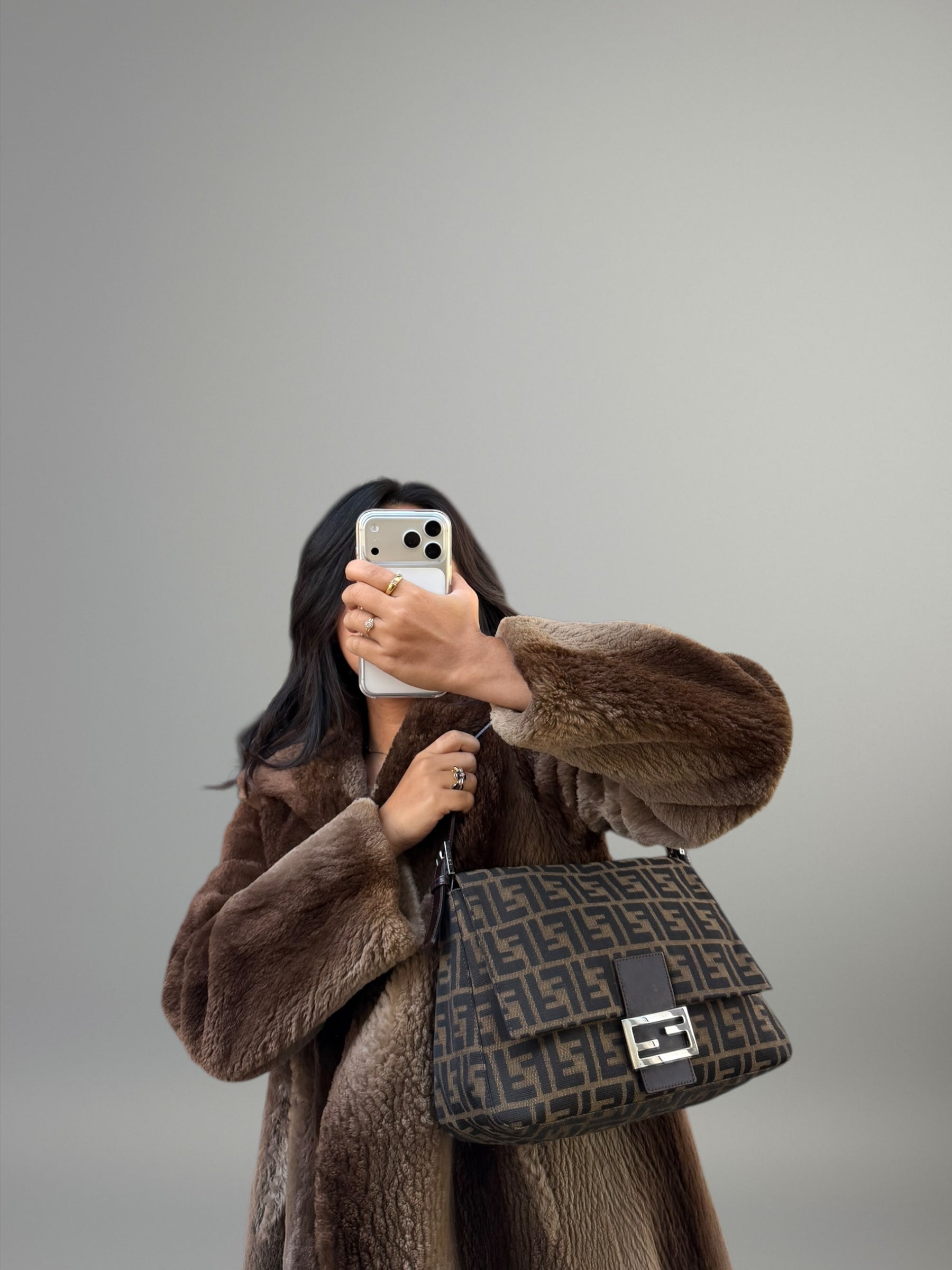 Fendi Mamma Baguette Zucca