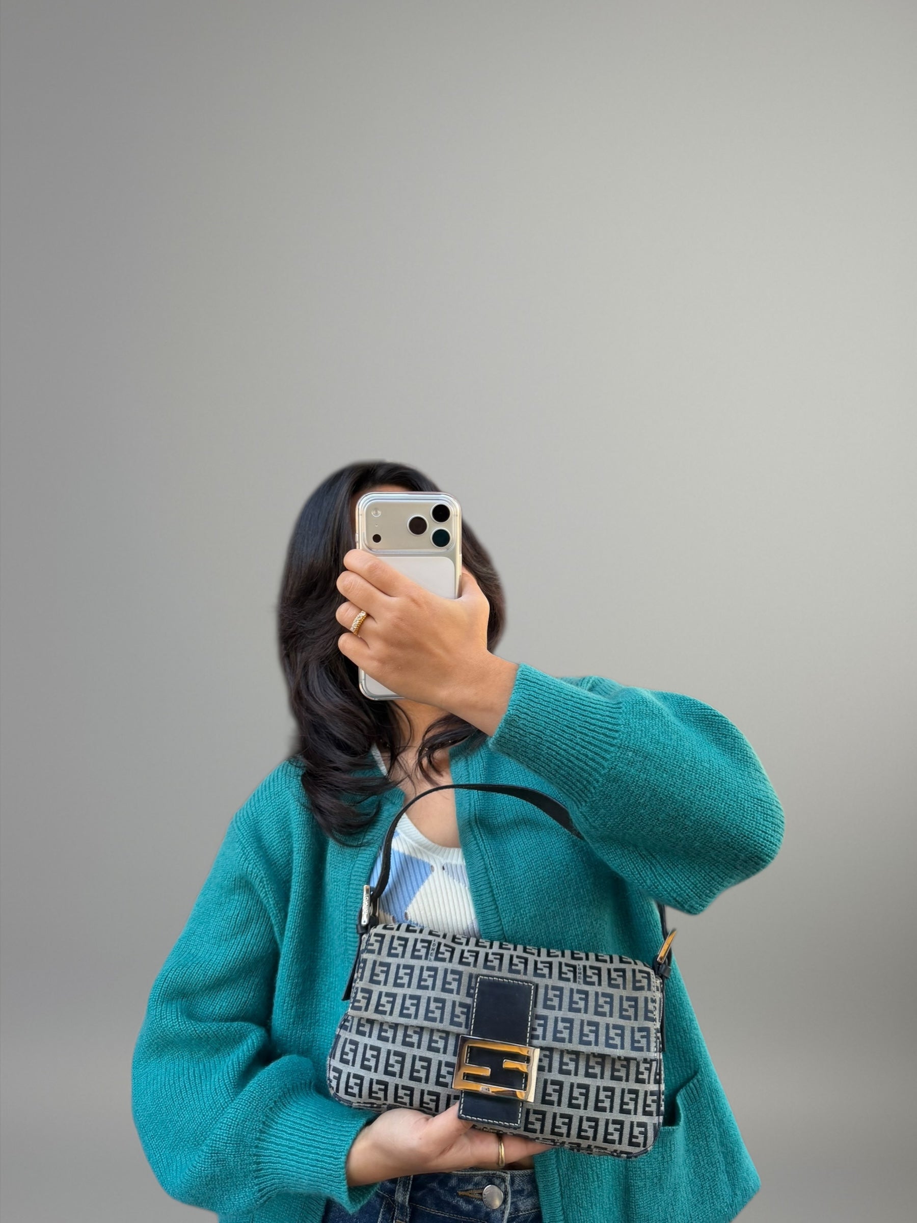 Fendi Baguette Zucchino Blu Notte