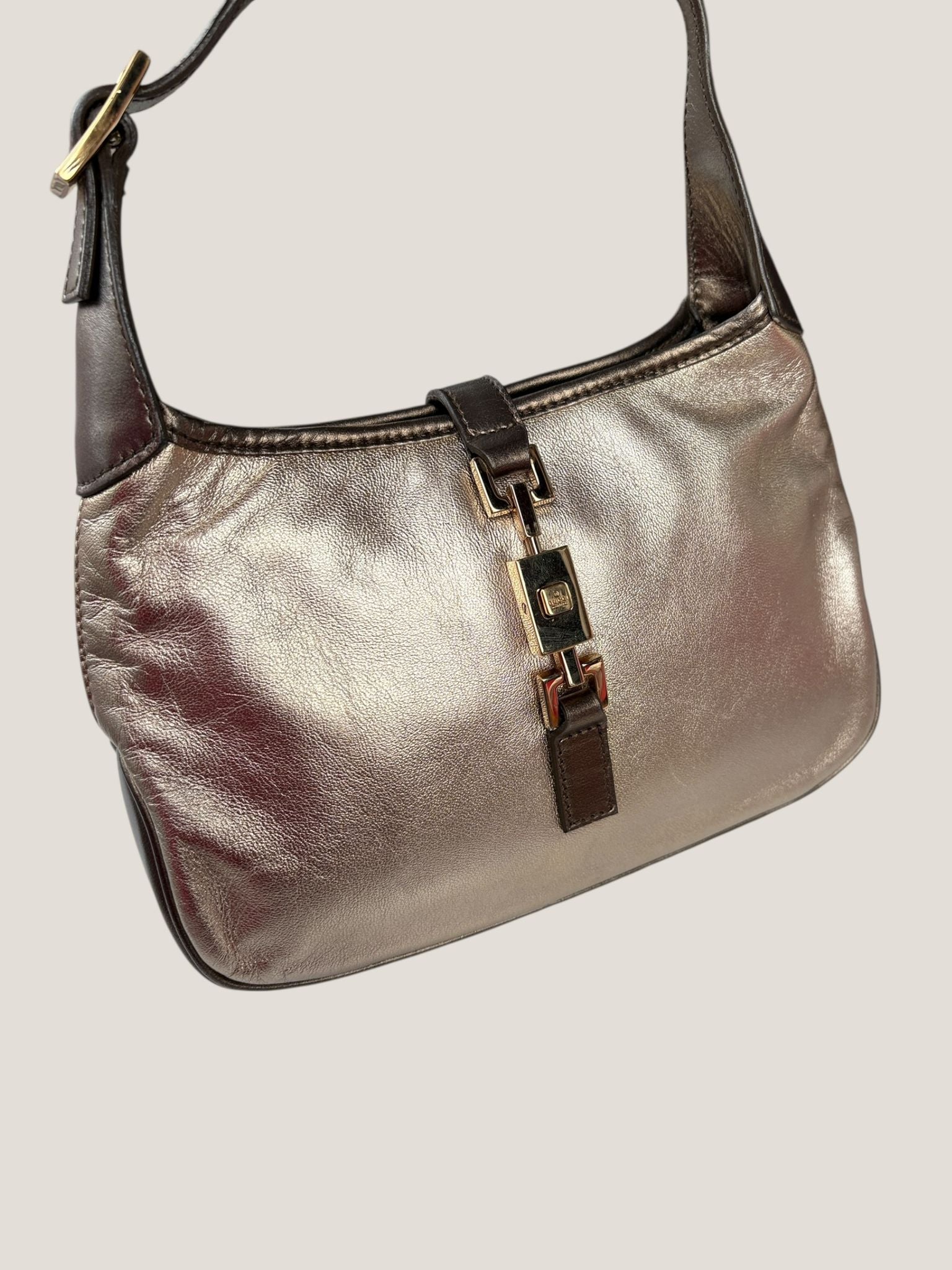 Gucci Jackie mini in pelle metallizzata