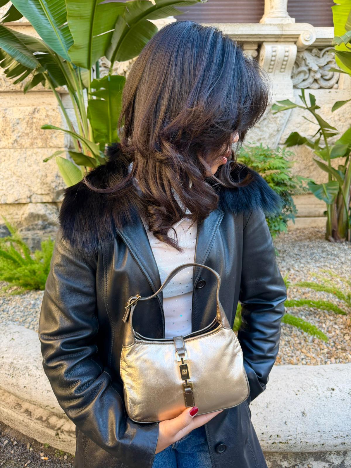 Gucci Jackie mini in pelle metallizzata