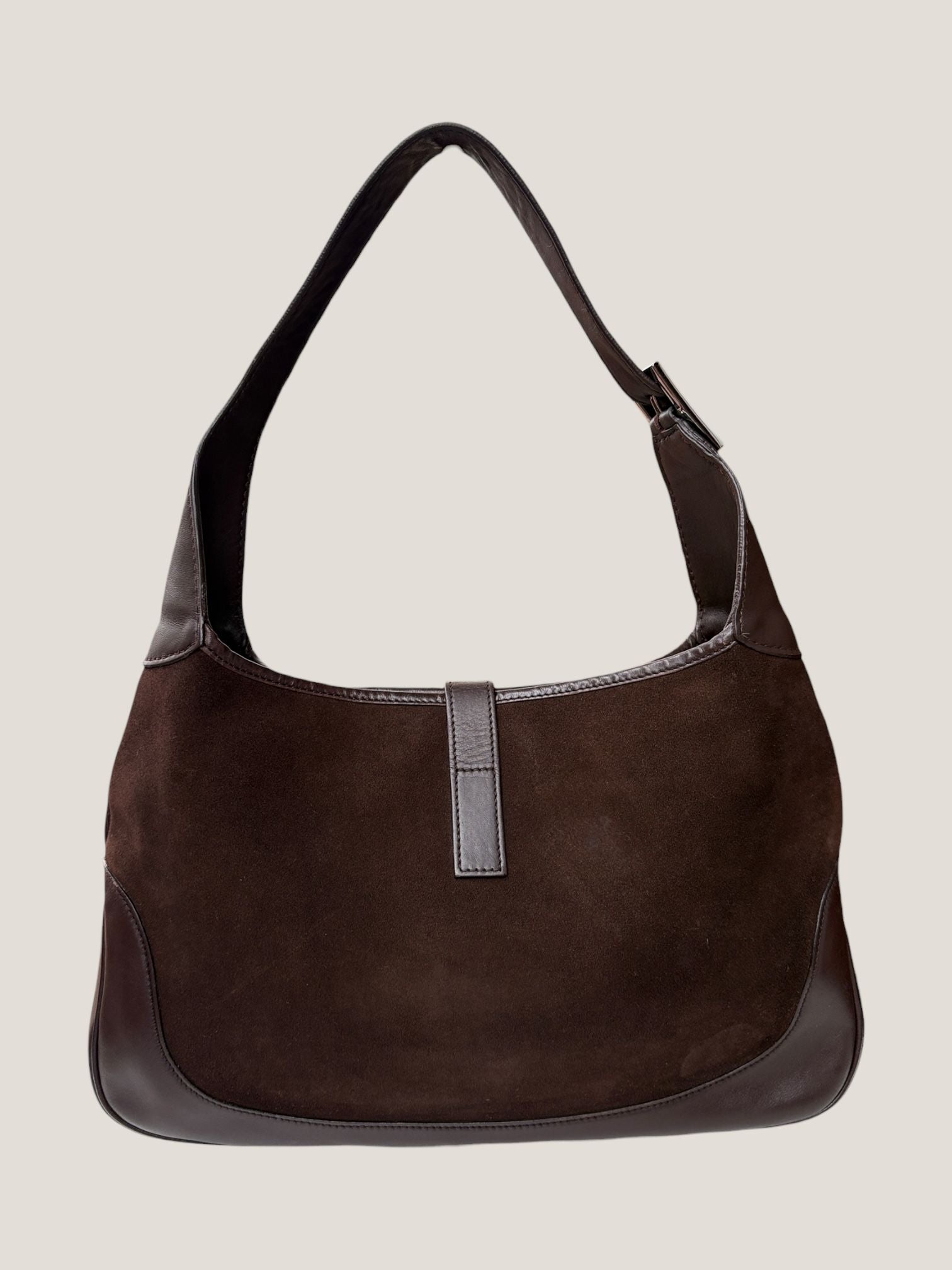 Gucci Jackie in suede con fascia Web