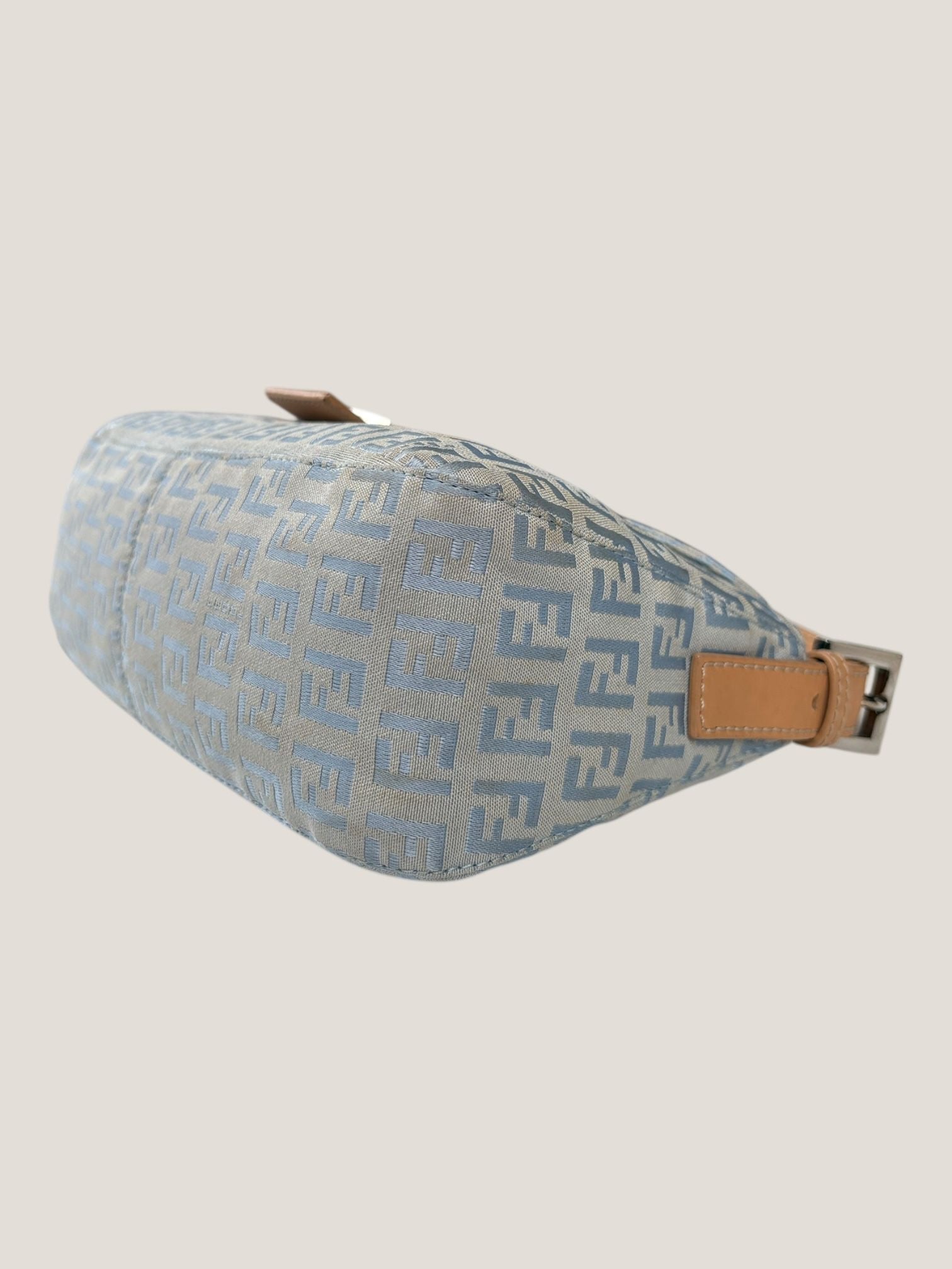 Fendi Baguette Monogram Jacquard Azzurro