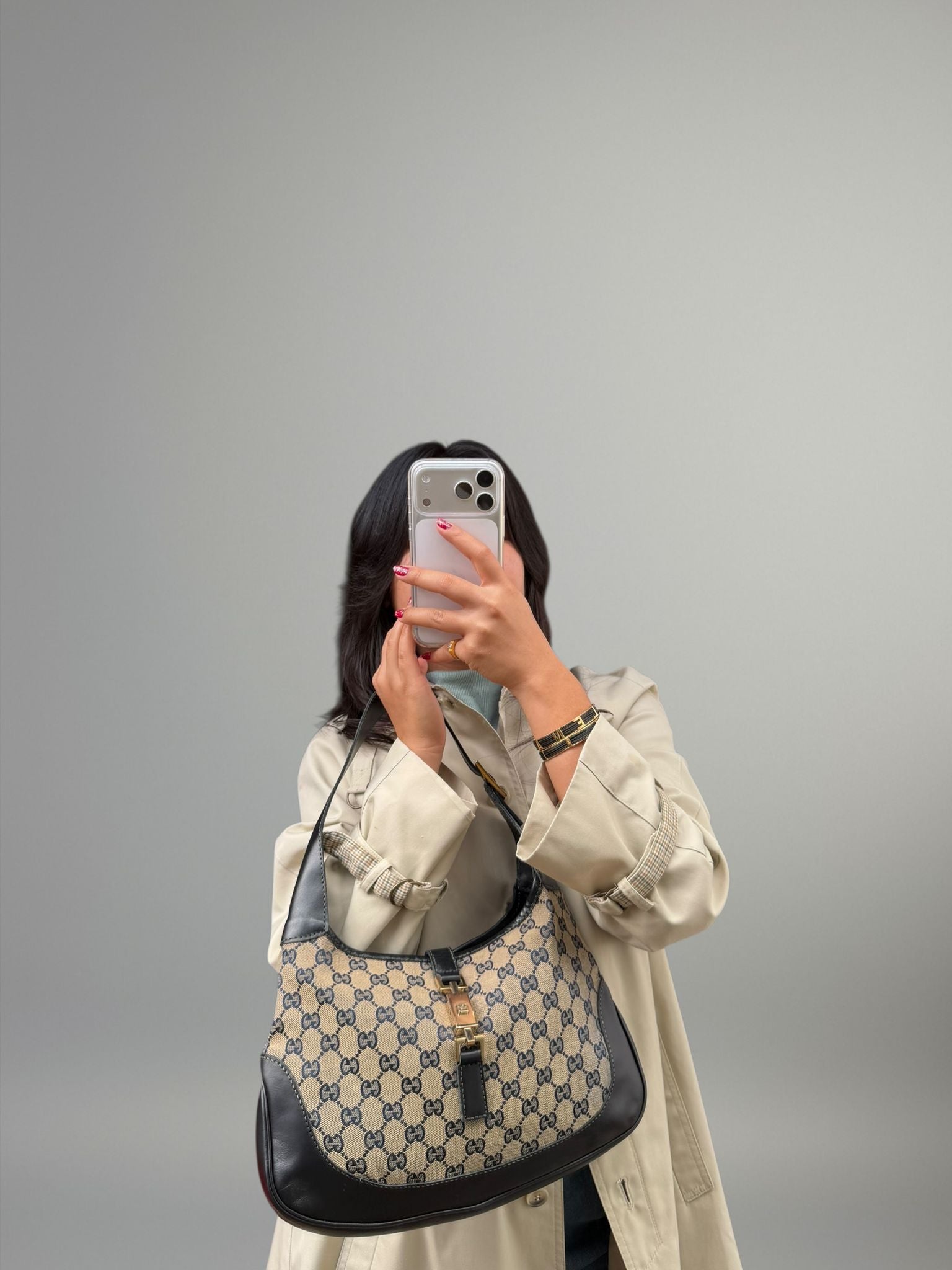 Gucci Jackie GG Canvas Blu Navy